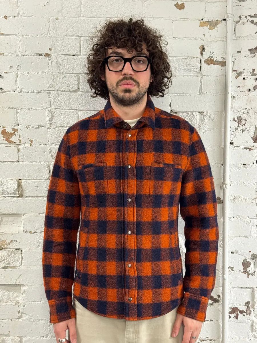 Dolce & Gabbana 2010s Dolce & Gabbana Reversible Orange & Black Tartan Jacket Size US M / EU 48-50 / 2 - 4 Thumbnail