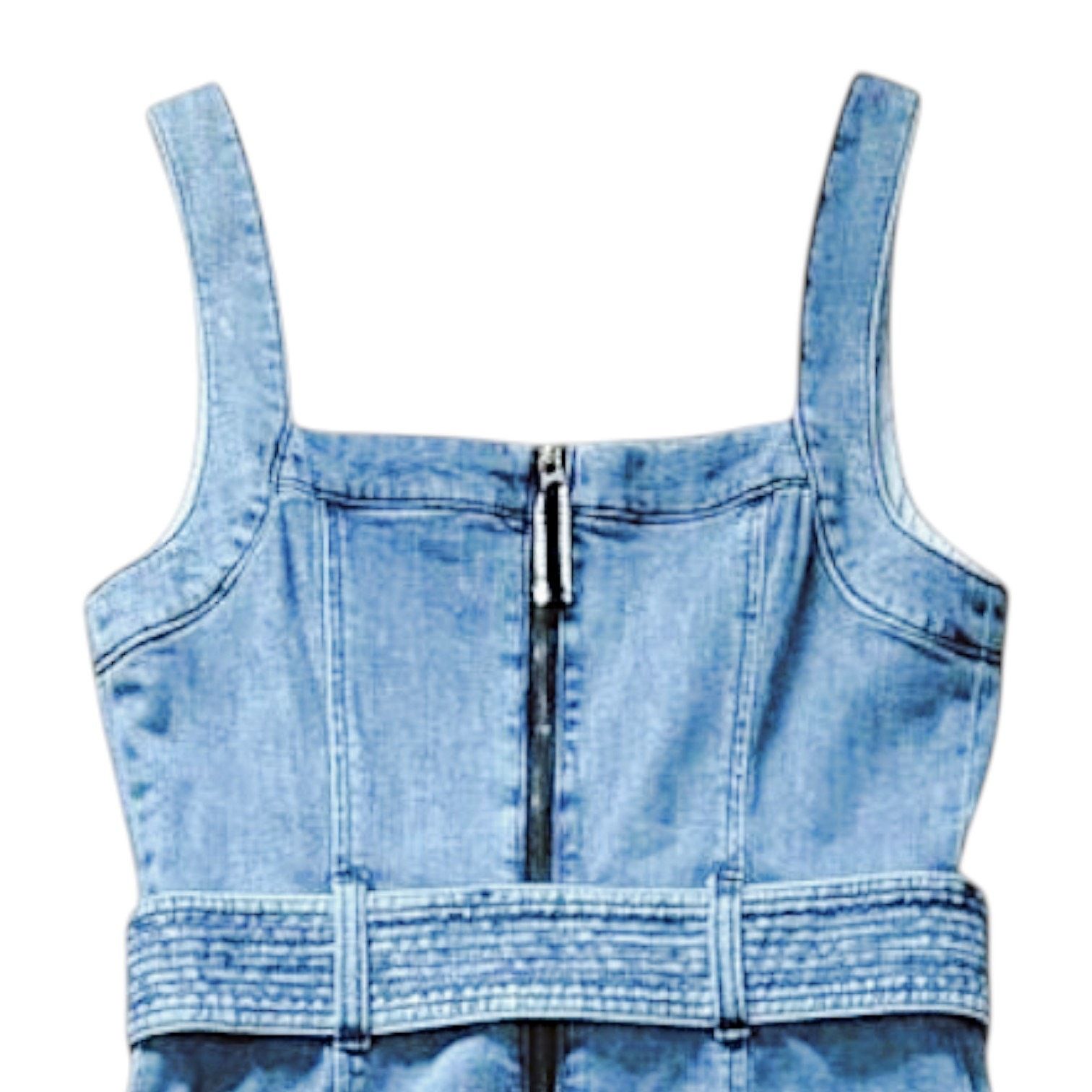 Anthropologie Anthropologie Blue Denim Jumper | Size 6 Size 28" / US 6 / IT 42 - 4 Thumbnail