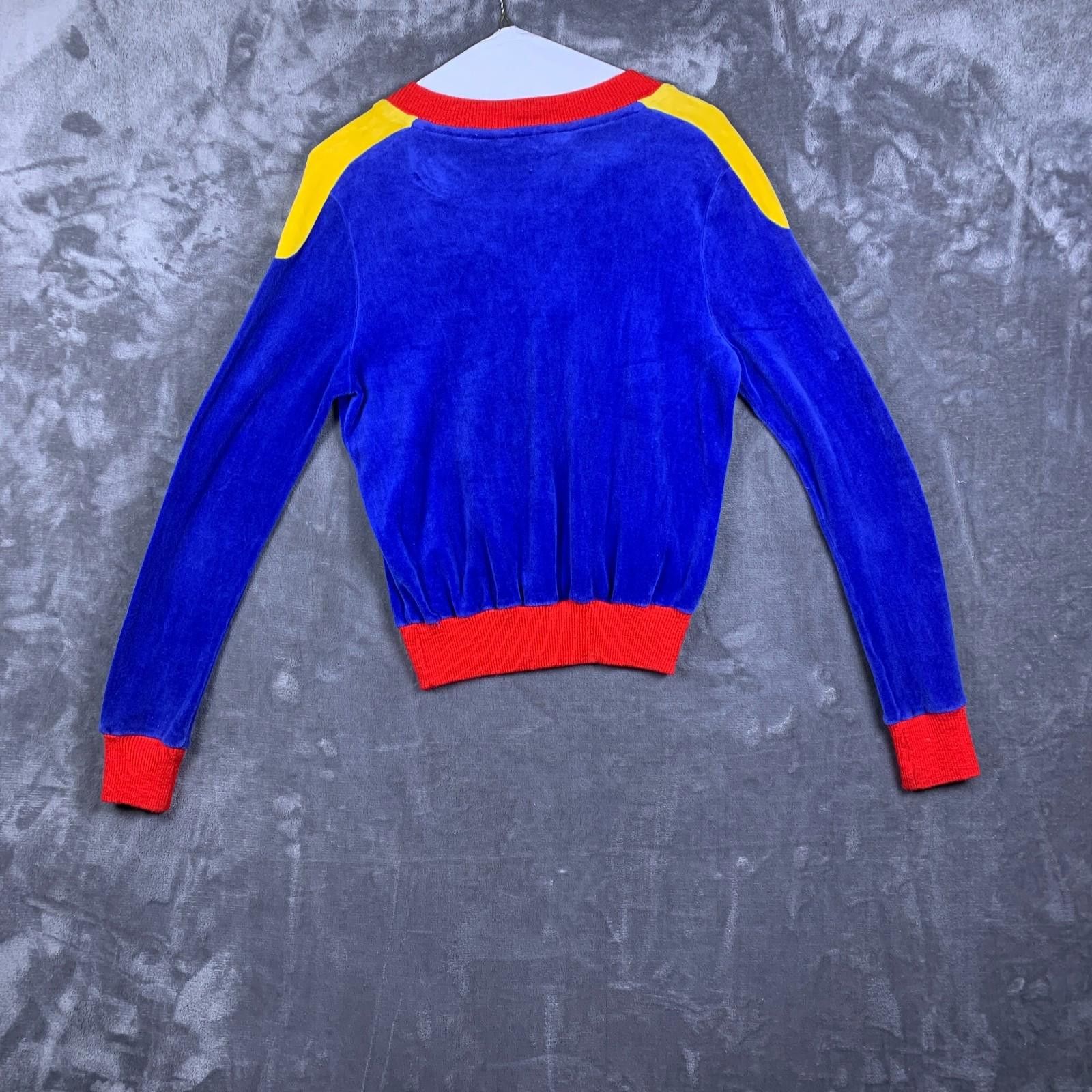 Designer Vintage 80s Gloria Vanderbilt Jrs. KIDS Pullover LS Top (289 Size US M / EU 48-50 / 2 - 2 Thumbnail