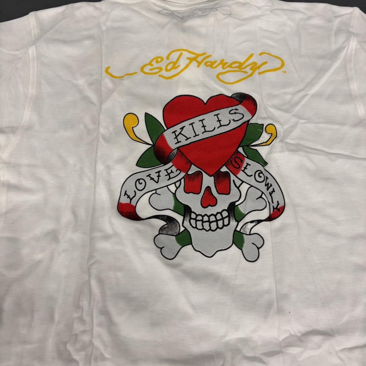 Ed Hardy Y2K Ed Hardy Polo Love kills slowly shirt double sided print Size US L / EU 52-54 / 3 - 4 Thumbnail