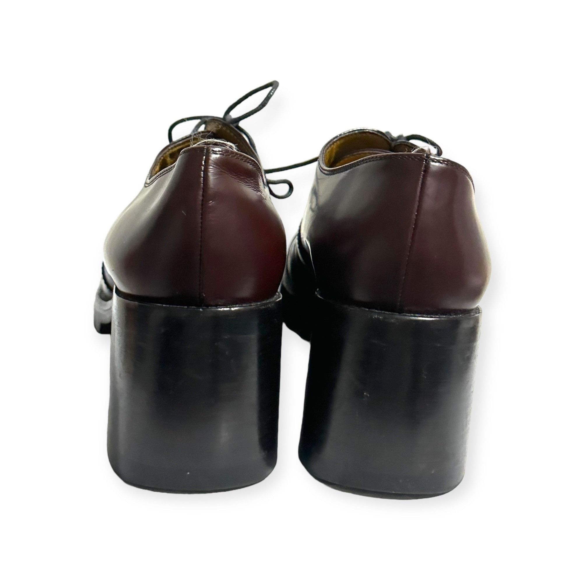 Sergio Rossi Sergio Rossi Women's Chunky Heel Lace Up Shoes, Size 38EU, Y Size US 8 / IT 38 - 6 Thumbnail