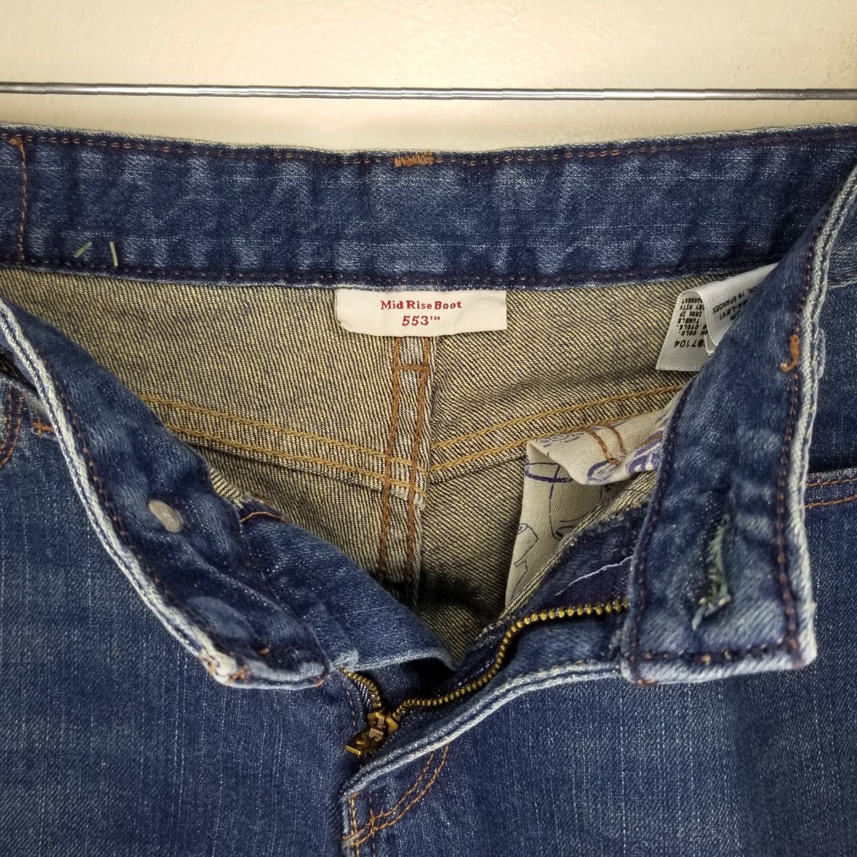 Levi's Levi 553 Womens Mid Rise Bootcut Jeans Size 8S Blue Size 32" / US 10 / IT 46 - 3 Thumbnail