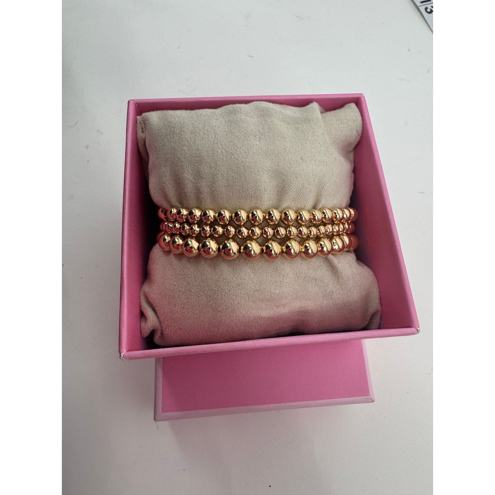 Other Women's Unbranded NIB Gold Tone Elastic Bracelets Trio Size ONE SIZE - 4 Thumbnail