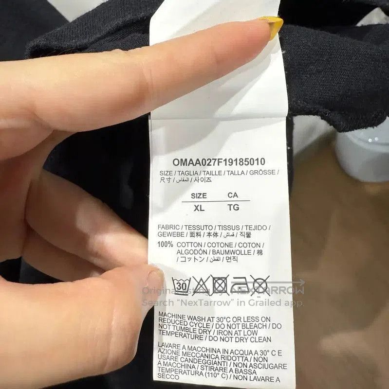 Off-White Off-White Black Cotton Blend T-Shirt for Men . Size US XL / EU 56 / 4 - 5 Thumbnail