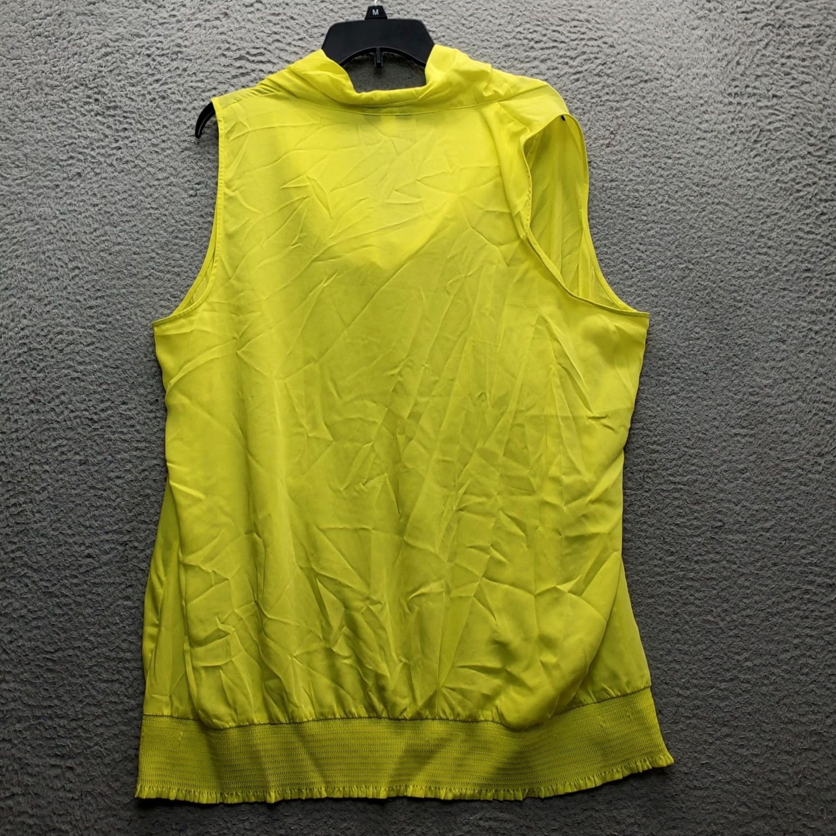 Vintage Lane Bryant Swing Tank Top Womens 22/24 Yellow Relaxed Fit Sleeveless Cowl Neck Size 3XL / US 20-22 - 2 Thumbnail