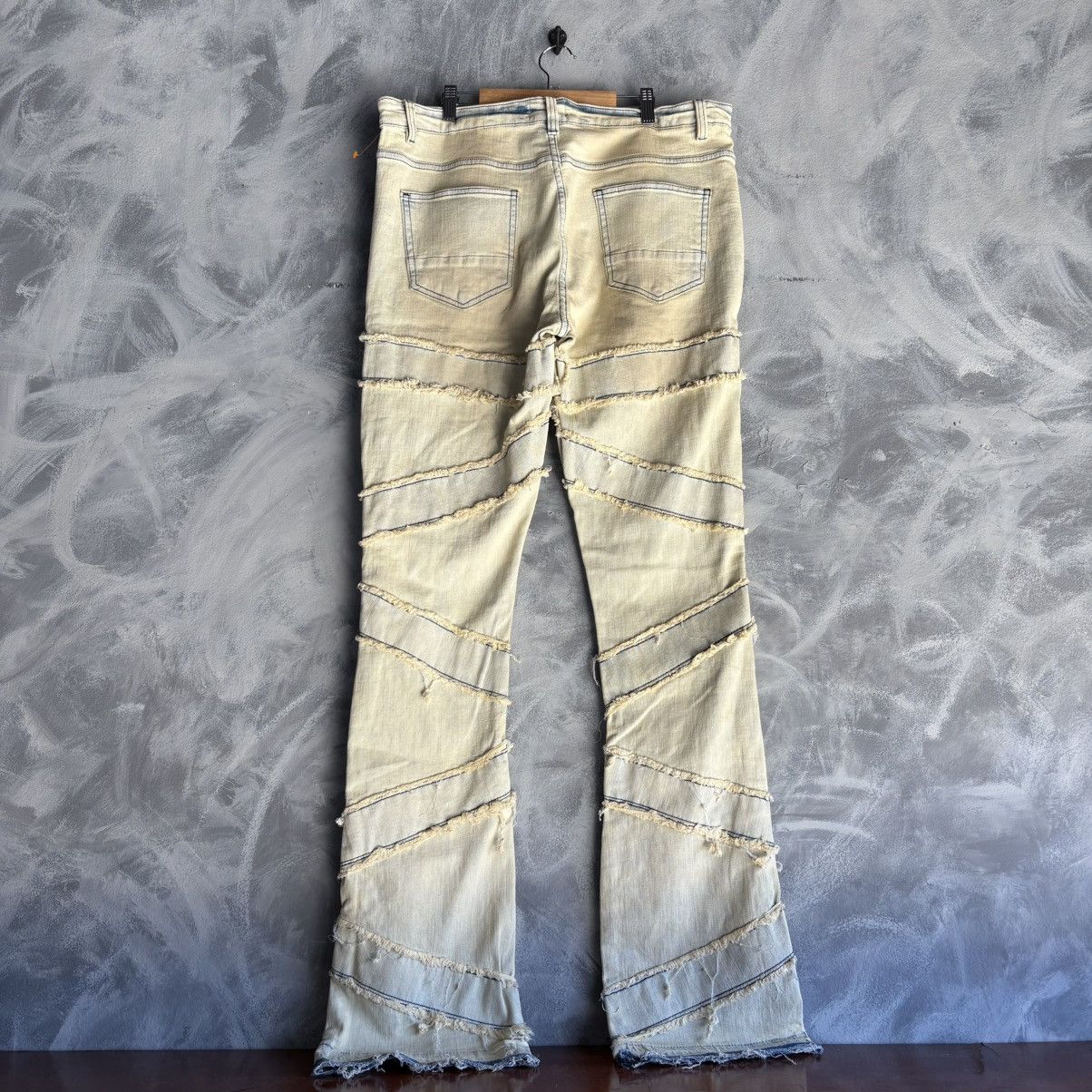 Other Vintage Y2K Novamen Jeans Men 38 Blue Beige Distressed Size US 38 / EU 54 - 3 Thumbnail