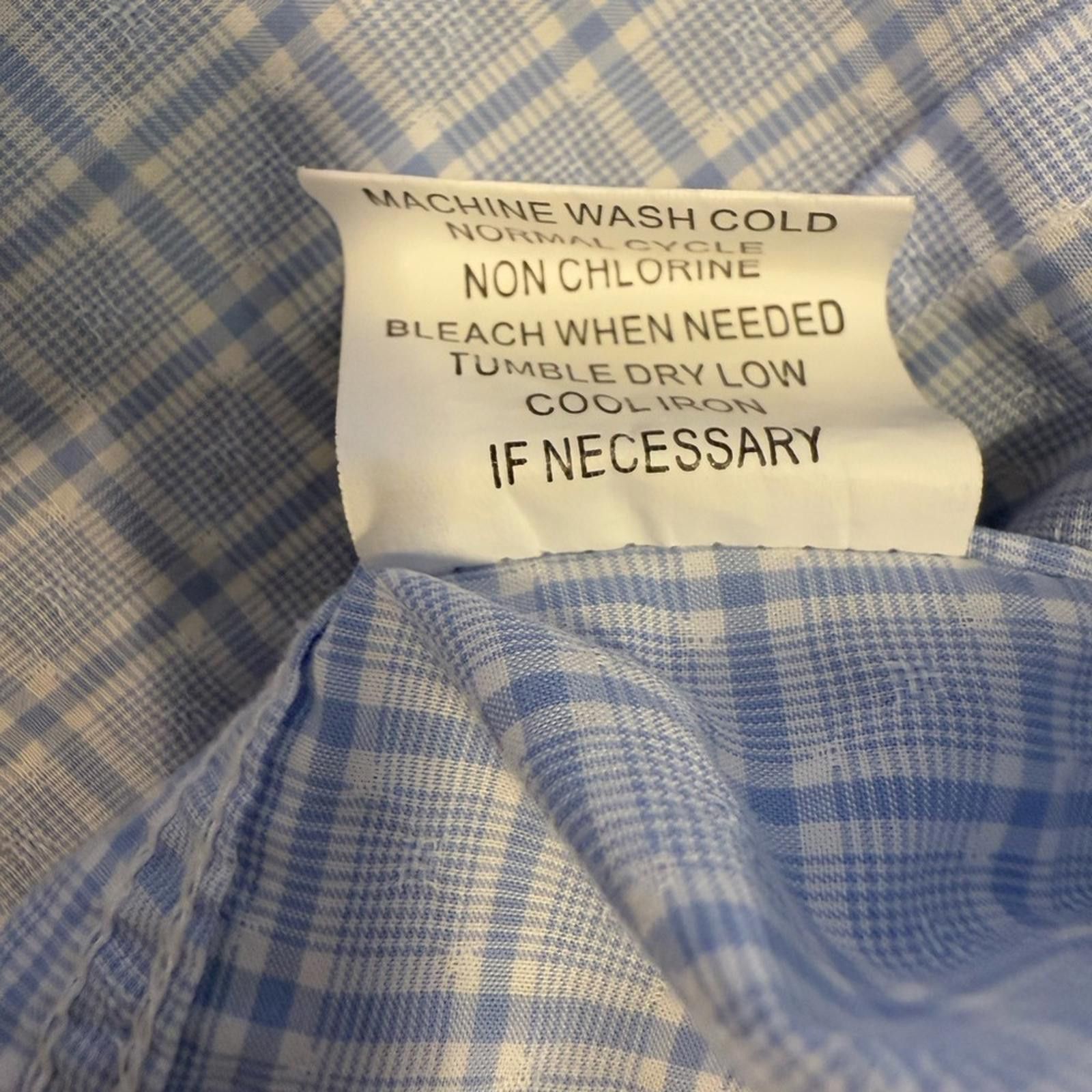 Other Hyden Yoo blue & white plaid long sleeve button up SZ M Size US M / EU 48-50 / 2 - 6 Thumbnail