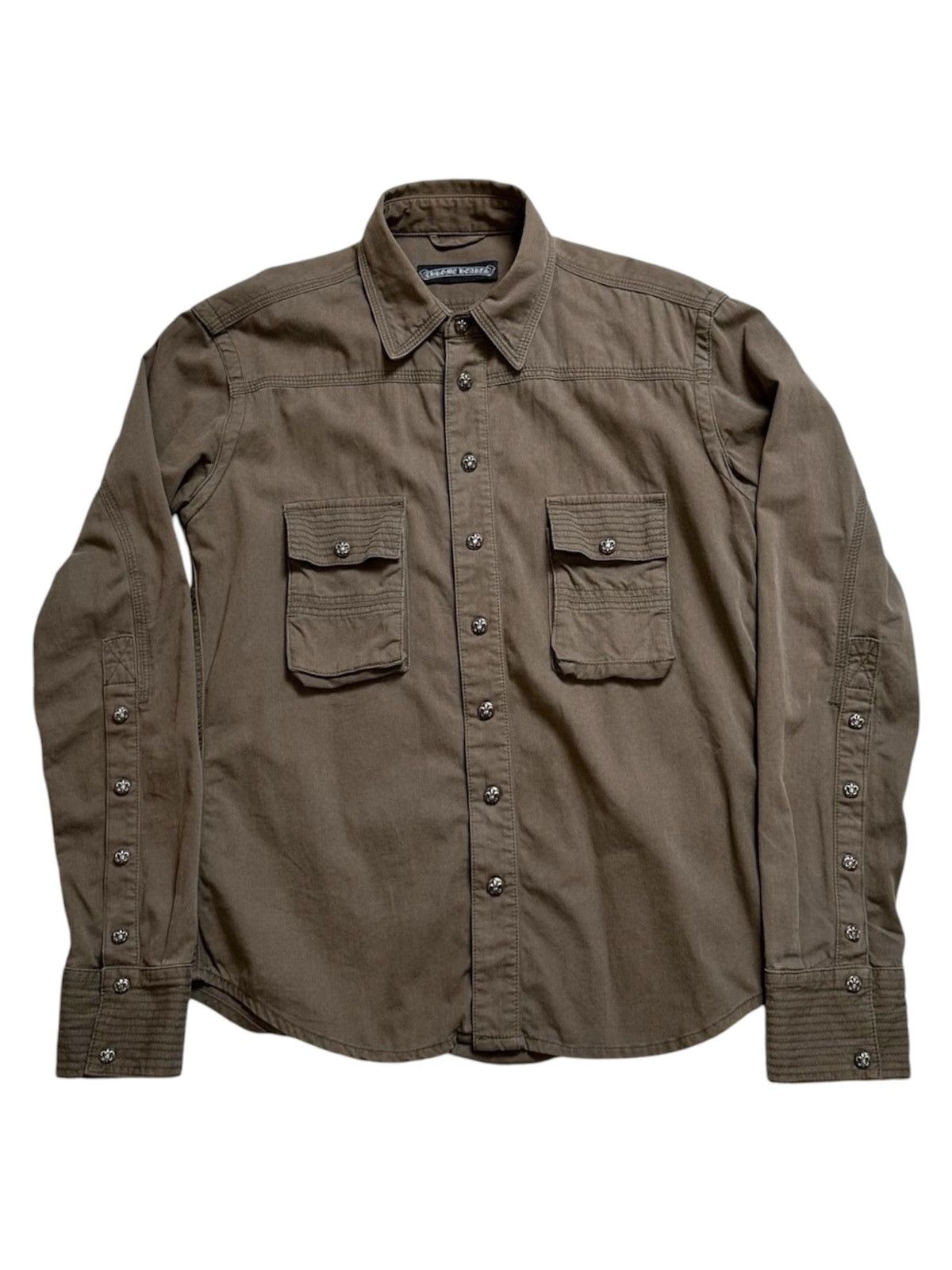 Chrome Hearts Chrome Hearts M Fleur Patch Military Button Up Shirt Size US M / EU 48-50 / 2 - 3 Thumbnail
