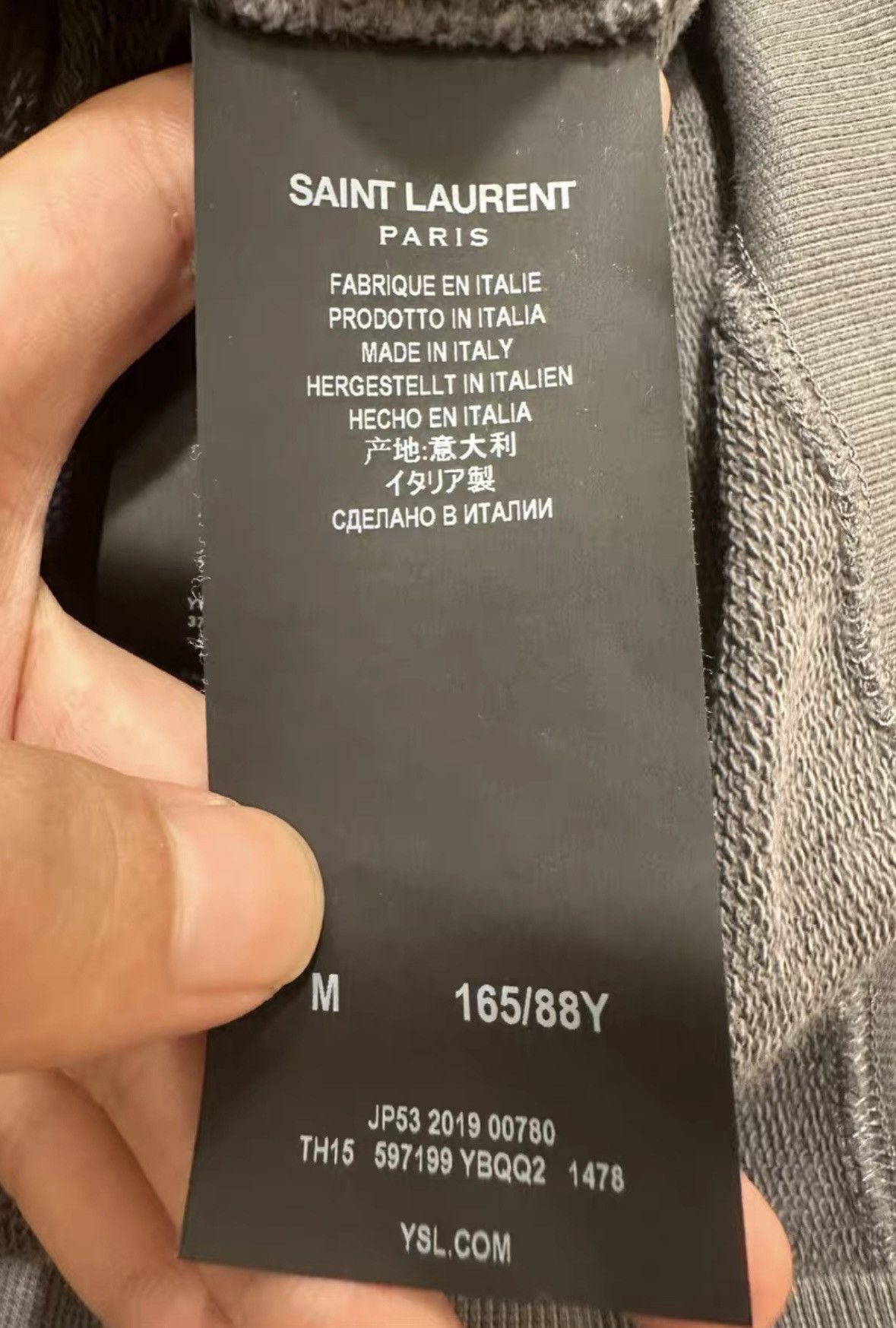 Saint Laurent Paris Saint Laurent 2020SS Palm Tree Vintage Distressed Hoodie Size US M / EU 48-50 / 2 - 4 Thumbnail
