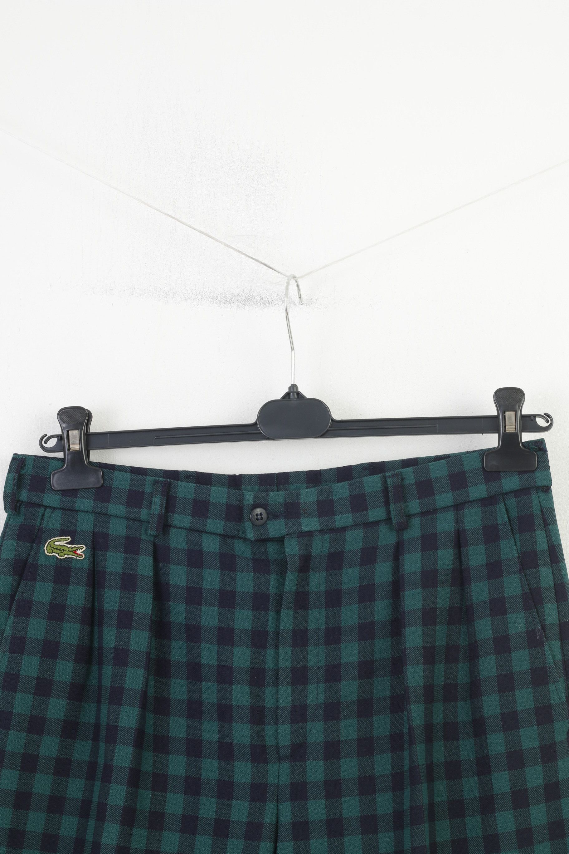 Lacoste Chemise Lacoste Men 42 Trousers Checkered Green Elegant 4121 Size US 42 / EU 58 - 3 Thumbnail