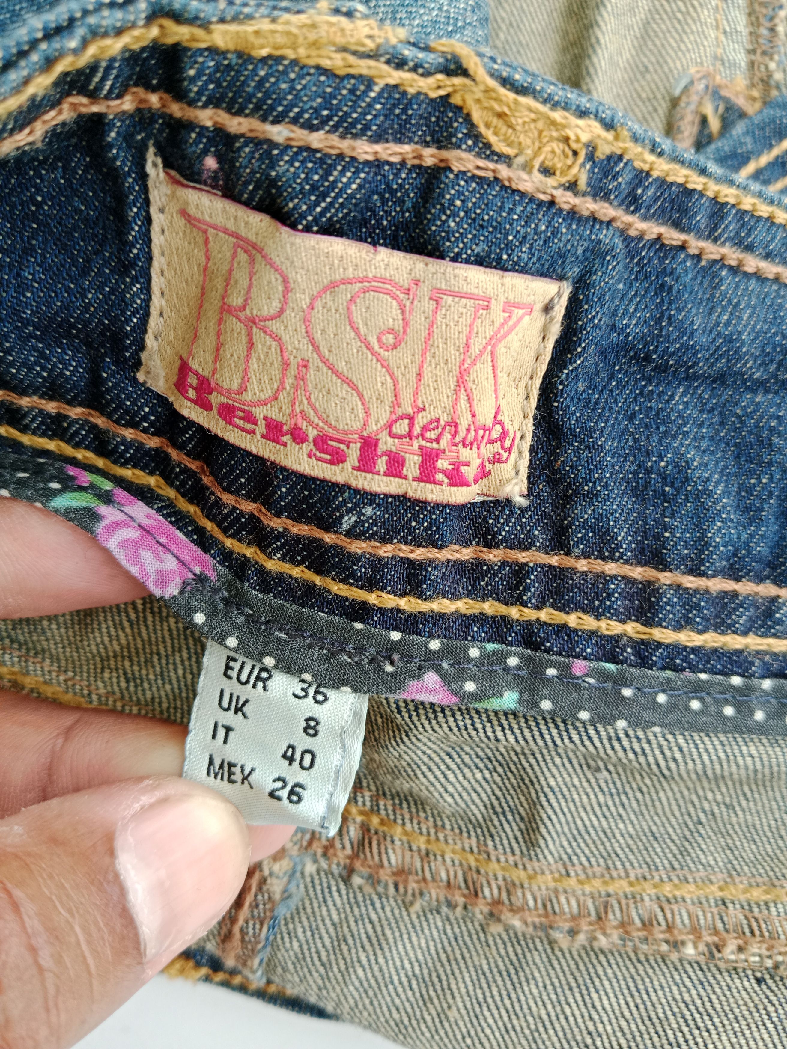 Bershka BERSHKA Denim Mini Skirt Nice Style Size 32" / US 10 / IT 46 - 7 Thumbnail