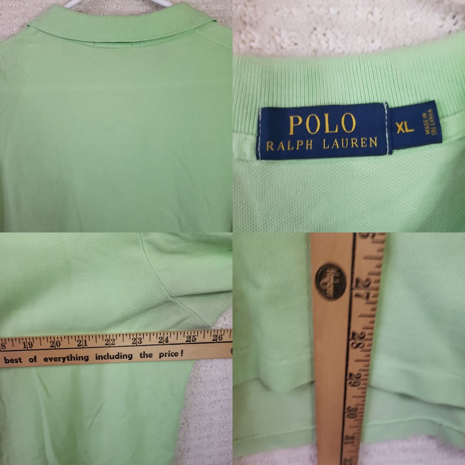 Ralph Lauren VINTAGE Polo Ralph Lauren Shirt Men XL Green Purple Pony Short Sleeve Golf Preppy 90s Mens Size US XL / EU 56 / 4 - 8 Thumbnail