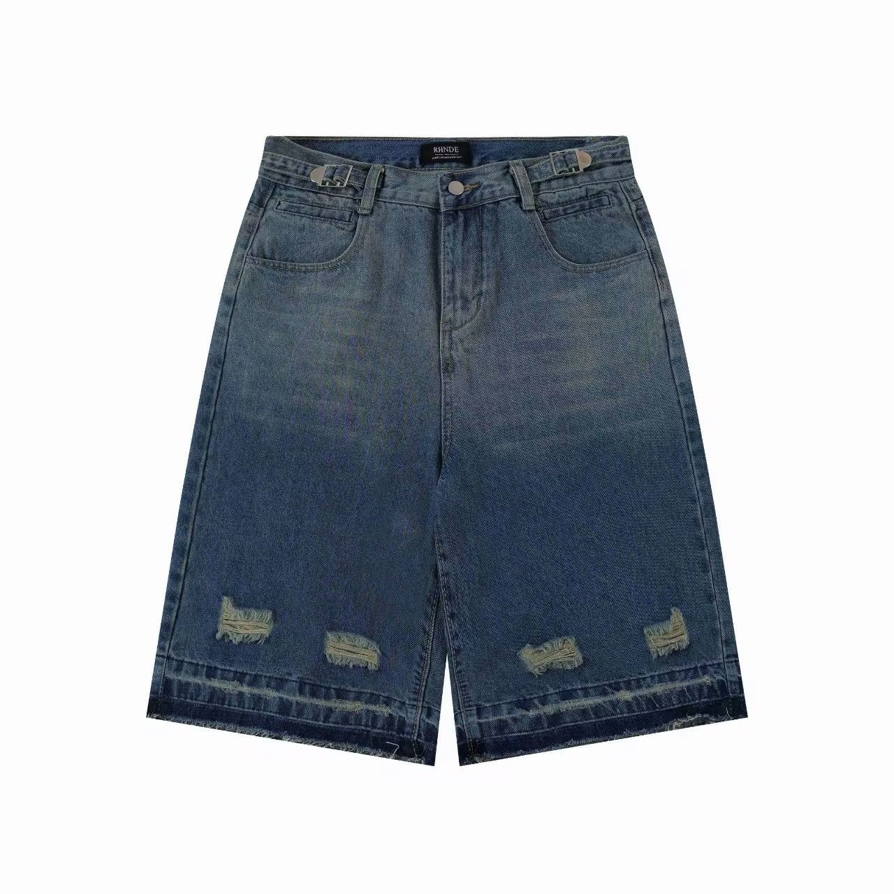 Jean Men Distressed Washed Blue Short Jean Size US 31 - 5 Thumbnail