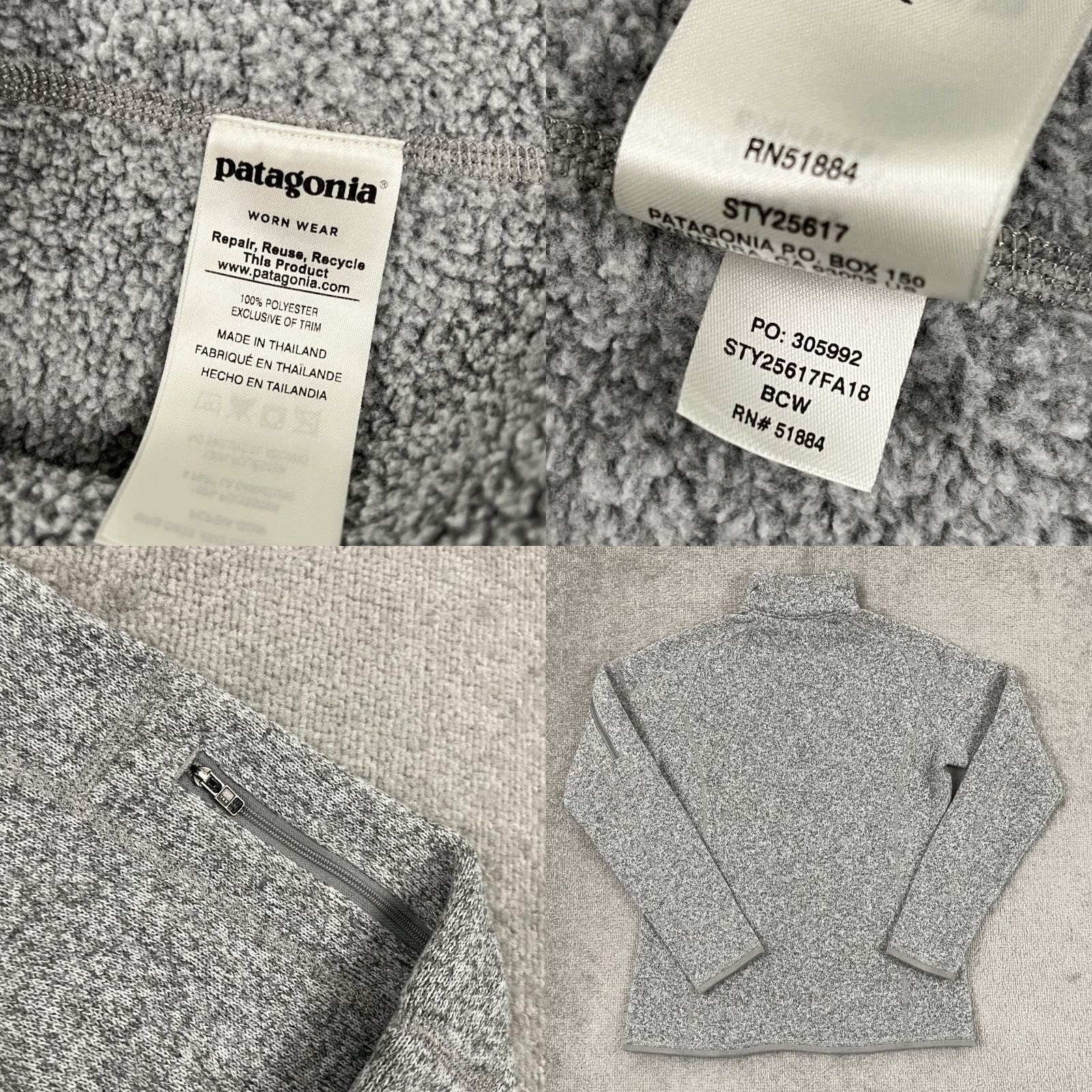 Patagonia Patagonia Sweater Women Large Gray Fleece 1/4 Zip Pullover Preppy Size L / US 10 / IT 46 - 8 Thumbnail