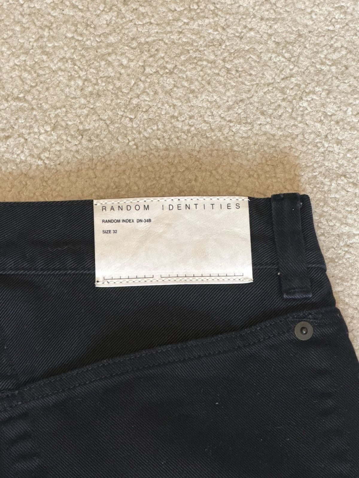 Random Identities SSESNE Black Stripe Officer Jeans Size US 32 / EU 48 - 3 Thumbnail