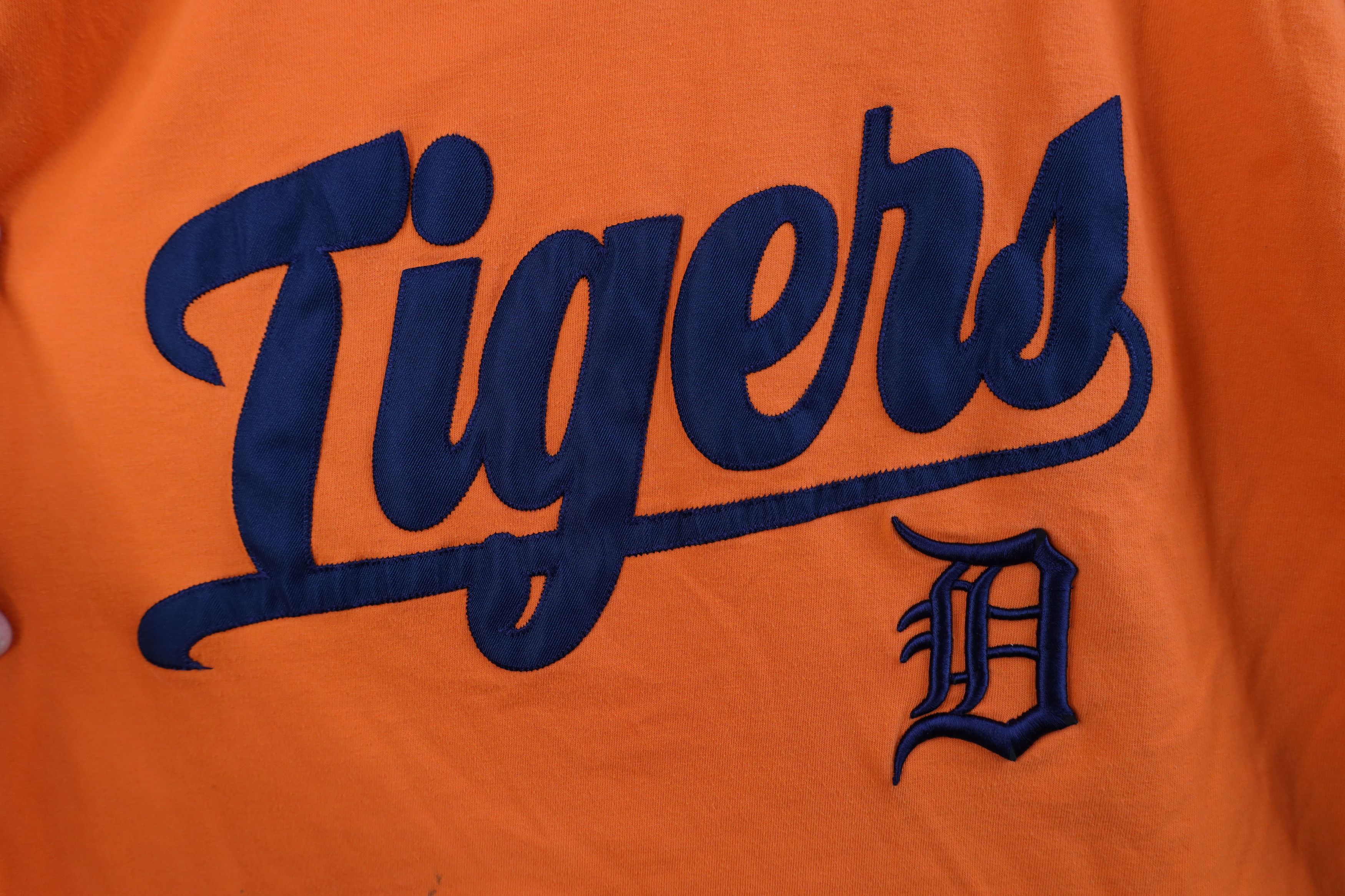Vintage Vintage 90s Y2K Tigers Baseball Jersey T-Shirt Orange Cotton Size US L / EU 52-54 / 3 - 4 Thumbnail