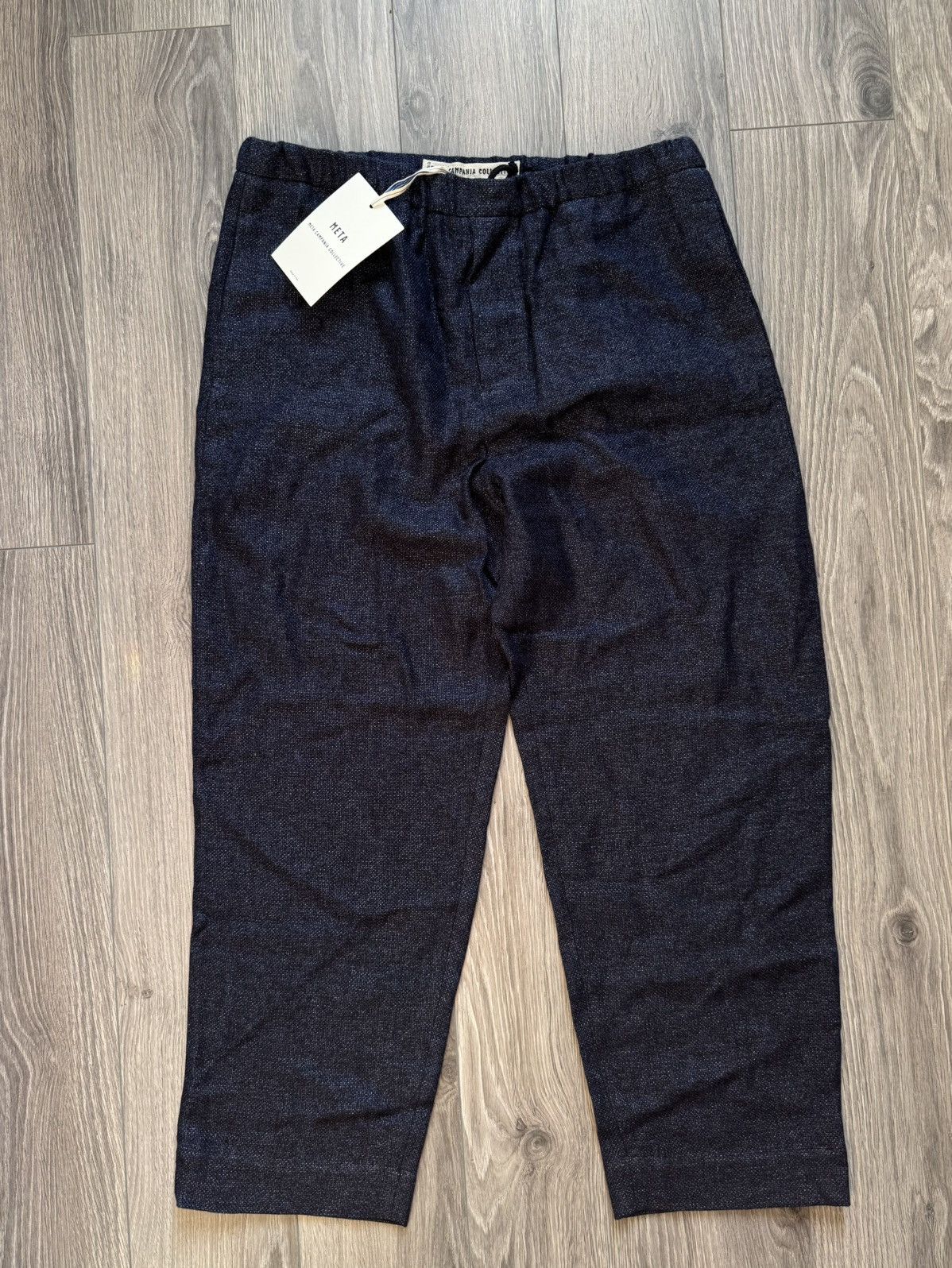 Other ED UNLINED HEAVY COTTON DRAWSTRING TROUSERS Midnight Blue Size US 34 / EU 50 - 2 Thumbnail
