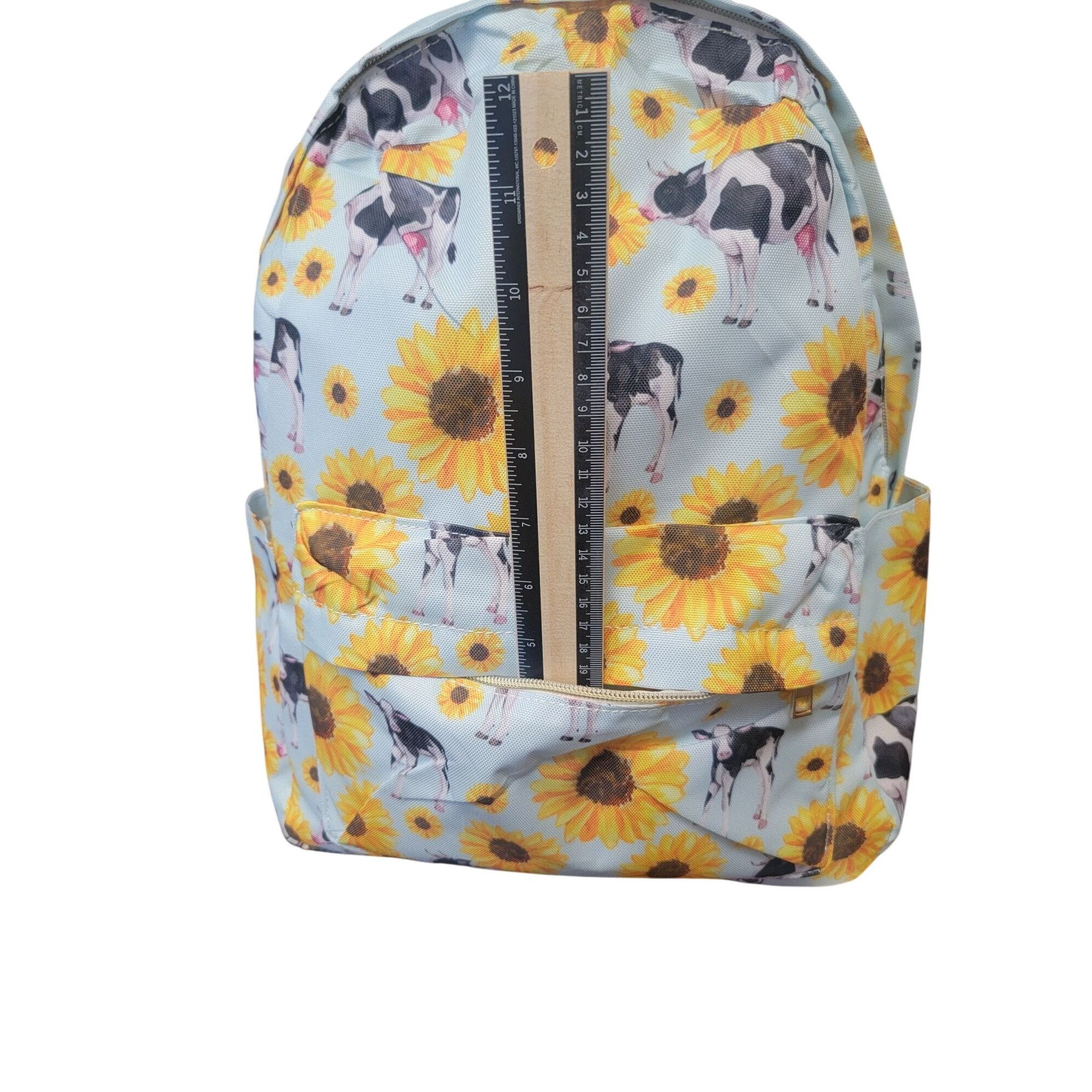 Other Cows and Sunflowers Yellow Flower Girls Backpack Size ONE SIZE - 13 Thumbnail