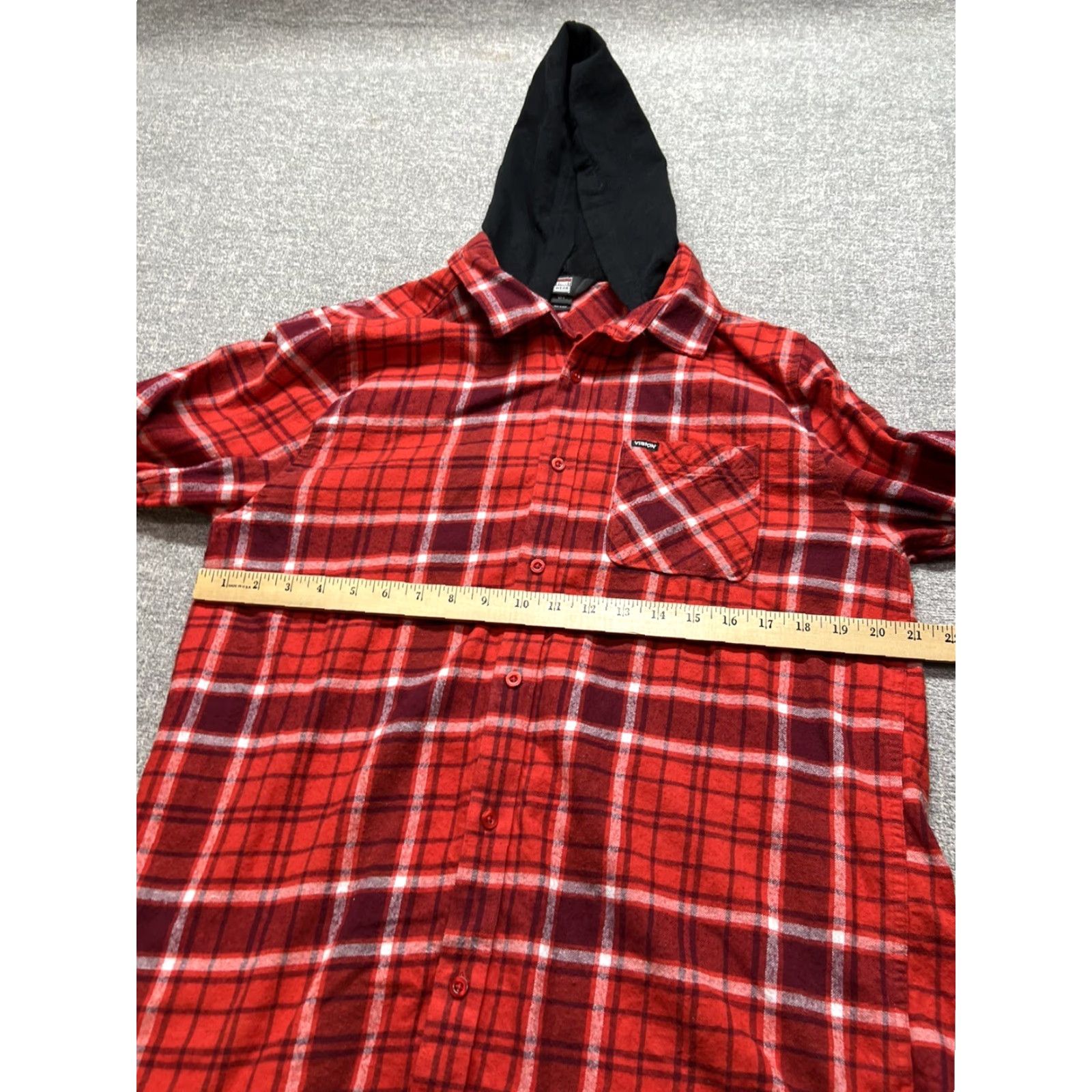 Vintage VINTAGE Vision Street Wear Button-Up Flannel Shirt Men's Large Red 80s 90s Skateboarding Casual Travel Mens Size US L / EU 52-54 / 3 - 6 Thumbnail
