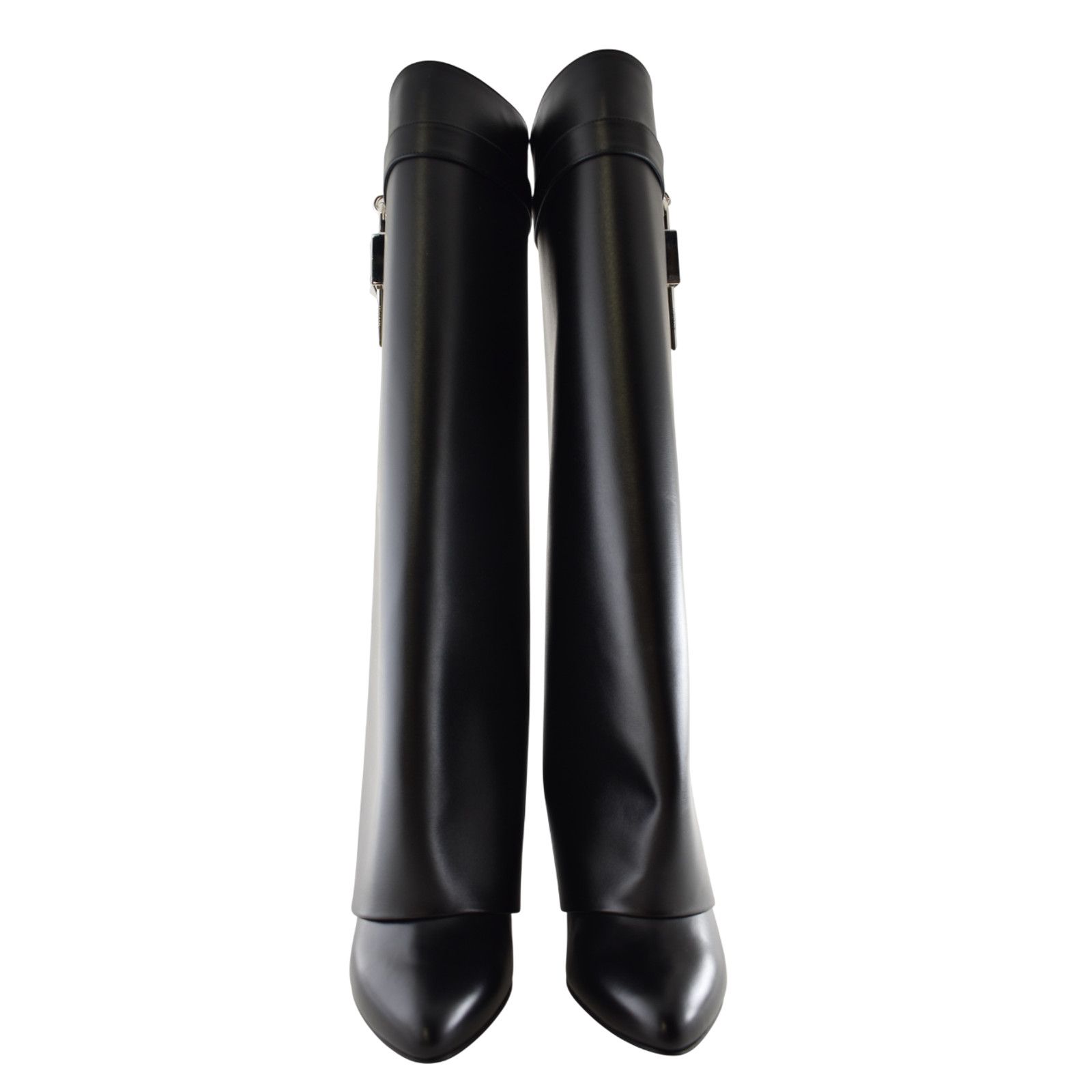 Givenchy Givenchy Shark Lock Pant Black Leather Knee High Boots 42 Size US 12 / IT 42 - 7 Thumbnail