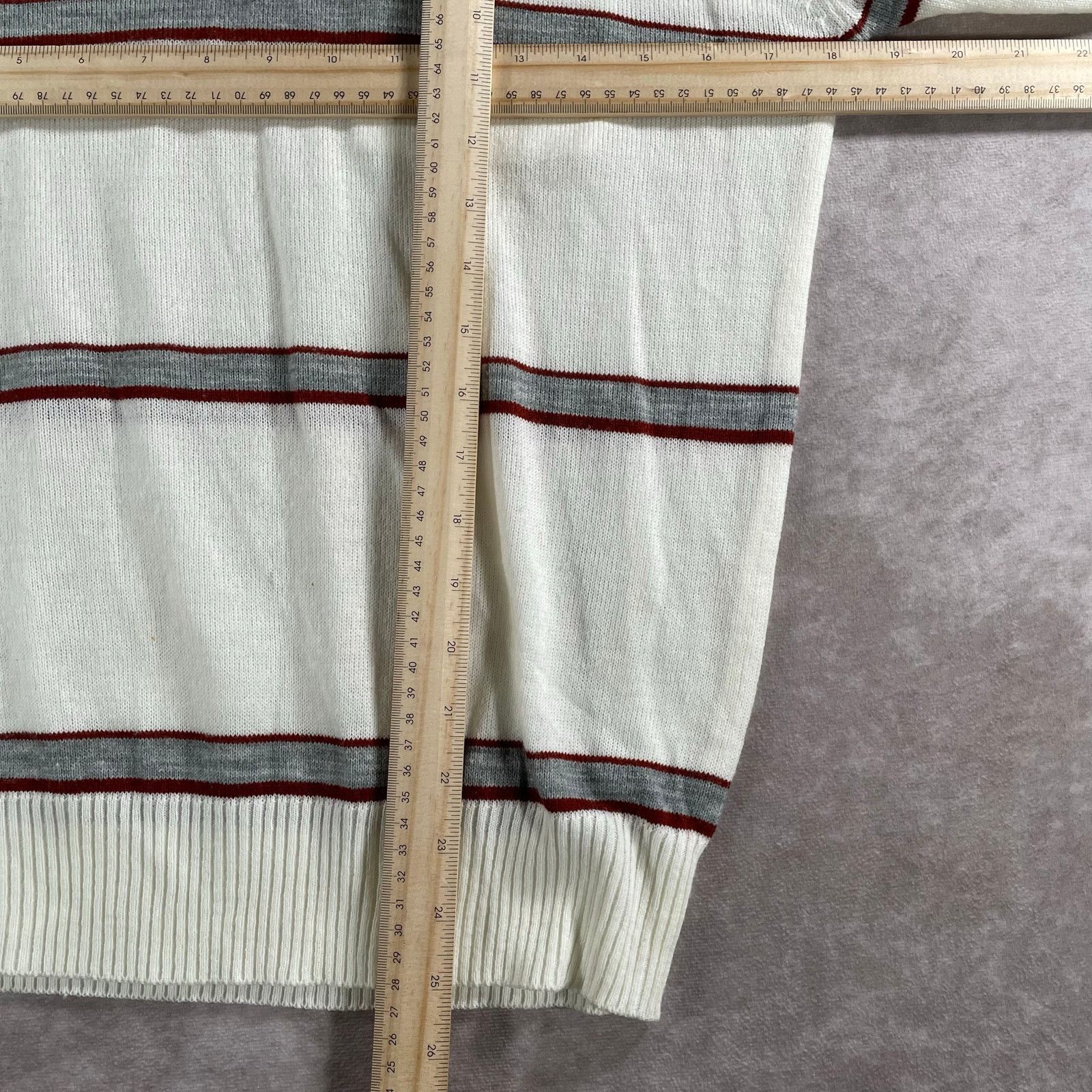 Vintage 70s 80s Mister Man 2plyAcrylic Striped Long Sleeve Button Up Size US M / EU 48-50 / 2 - 4 Thumbnail