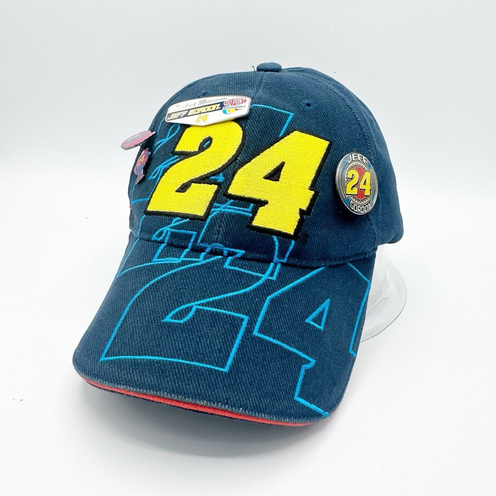 Winners Circle NASCAR Jeff Gordon Hat w/ Pins Adjustable Blue Embroidered Size ONE SIZE - 1 Thumbnail