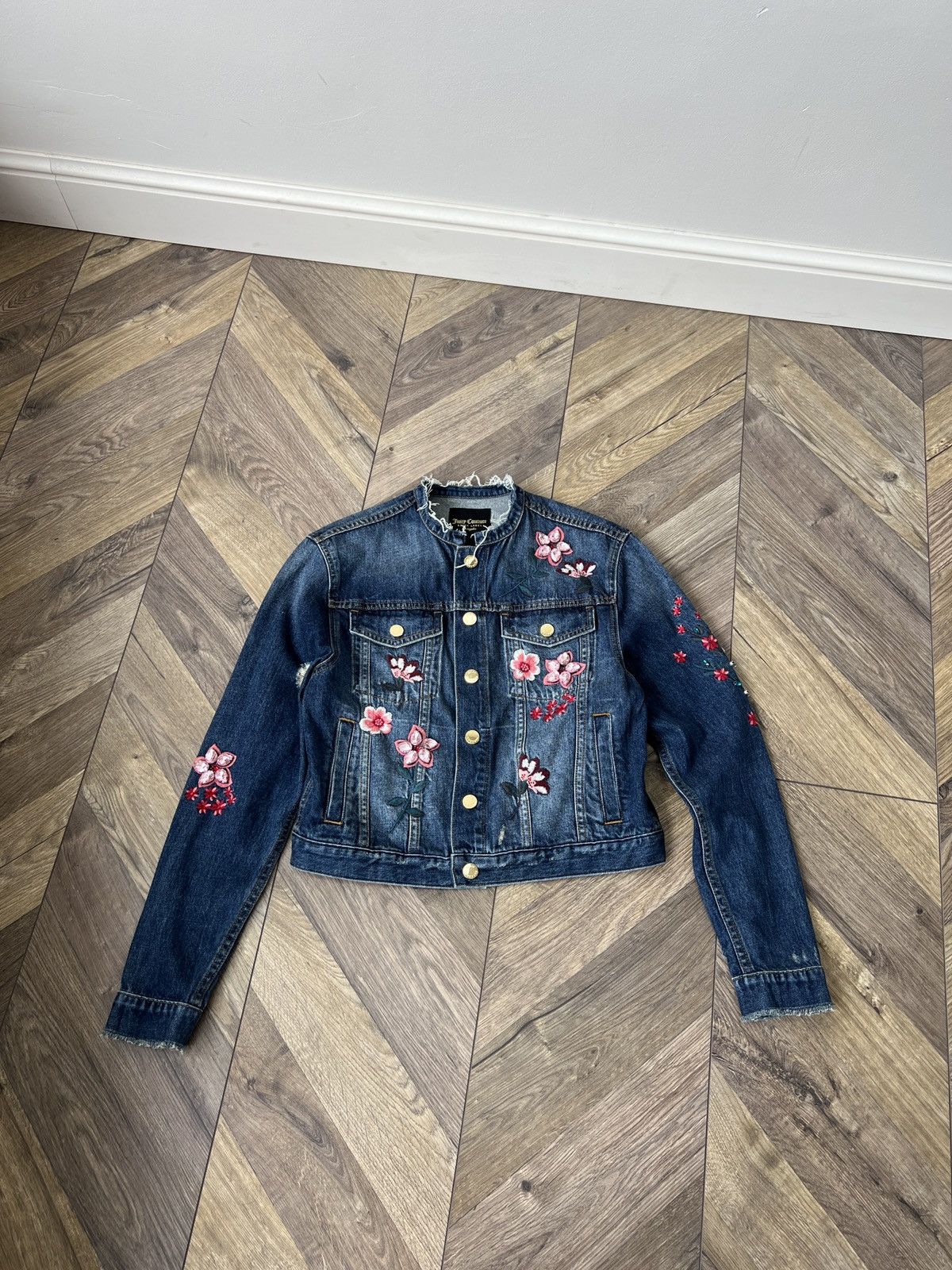 Juicy Couture Vintage RARE Juicy Couture Black Label Denim Jacket Size XS / US 0-2 / IT 36-38 - 1 Thumbnail