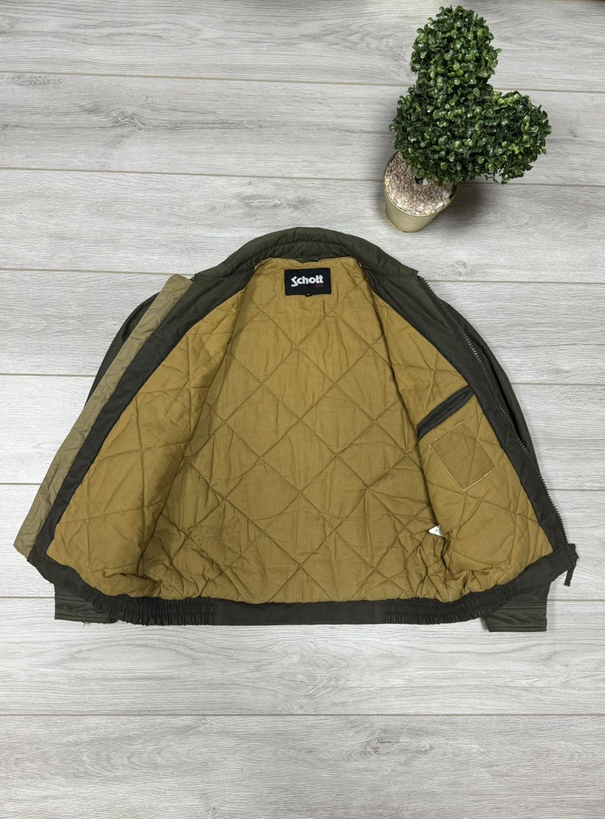 Schott Schott vintage faded bomber jacket military USA Size US M / EU 48-50 / 2 - 8 Thumbnail