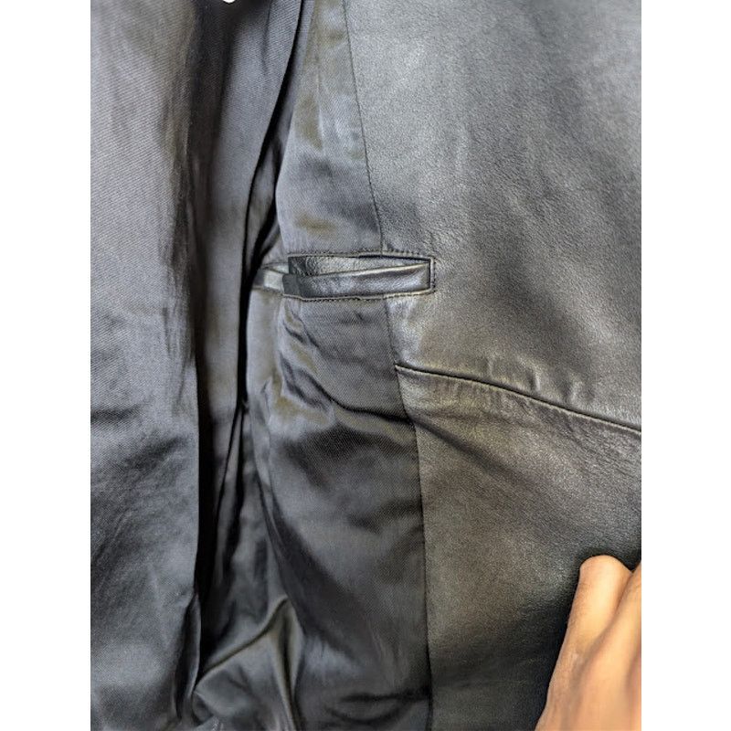 Celine o1rshd1 Hand Painted Biker Jacket in Black Size US L / EU 52-54 / 3 - 9 Thumbnail