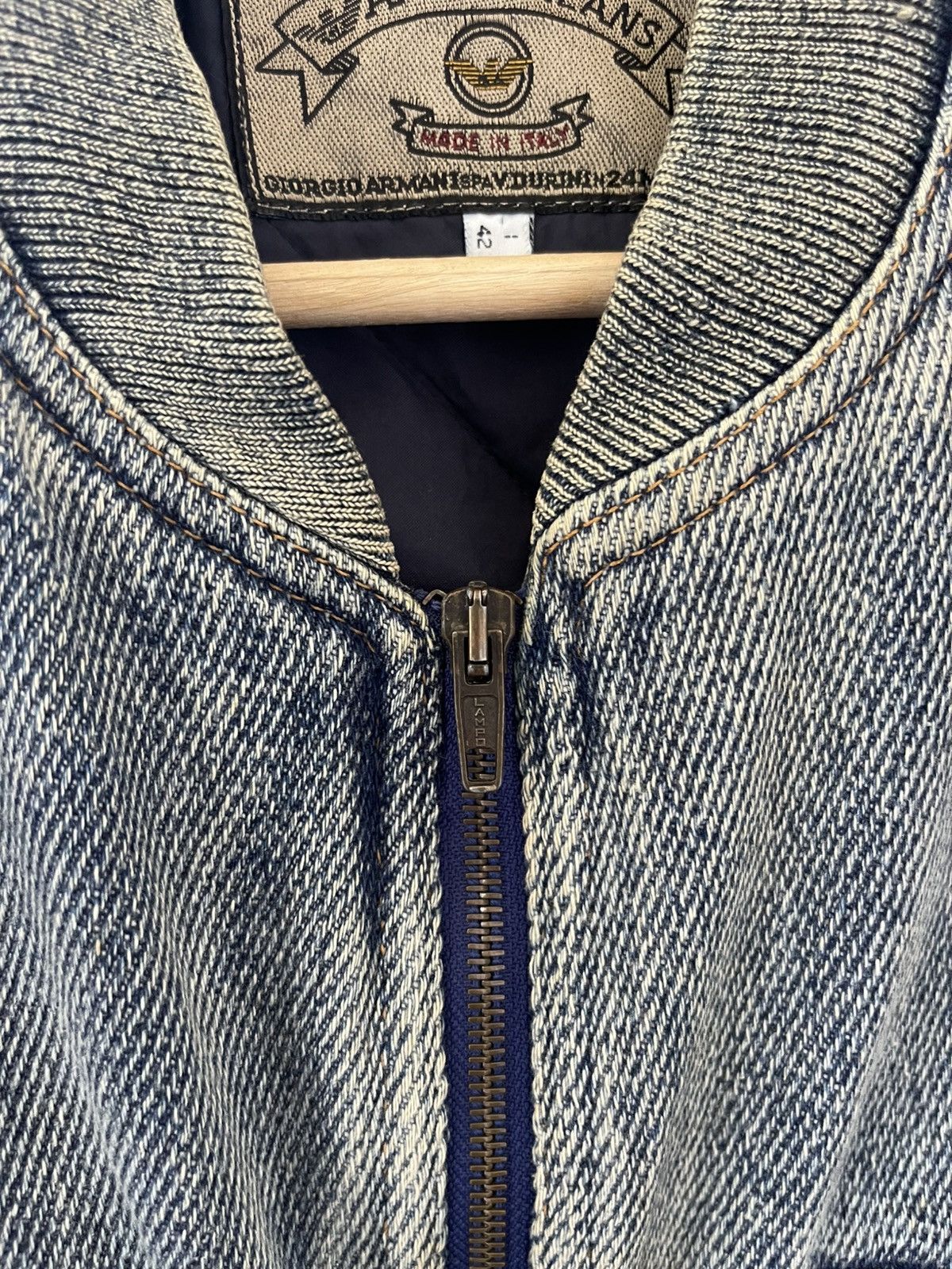 Giorgio Armani Vintage Armani Jeans Denim Bomber Jacket Size US M / EU 48-50 / 2 - 17 Thumbnail