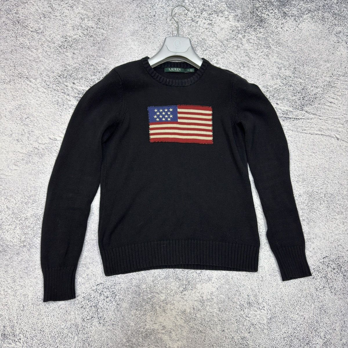 Lauren Ralph Lauren Ralph Lauren American Flag Black Cotton Sweater S Size Size S / US 4 / IT 40 - 2 Thumbnail