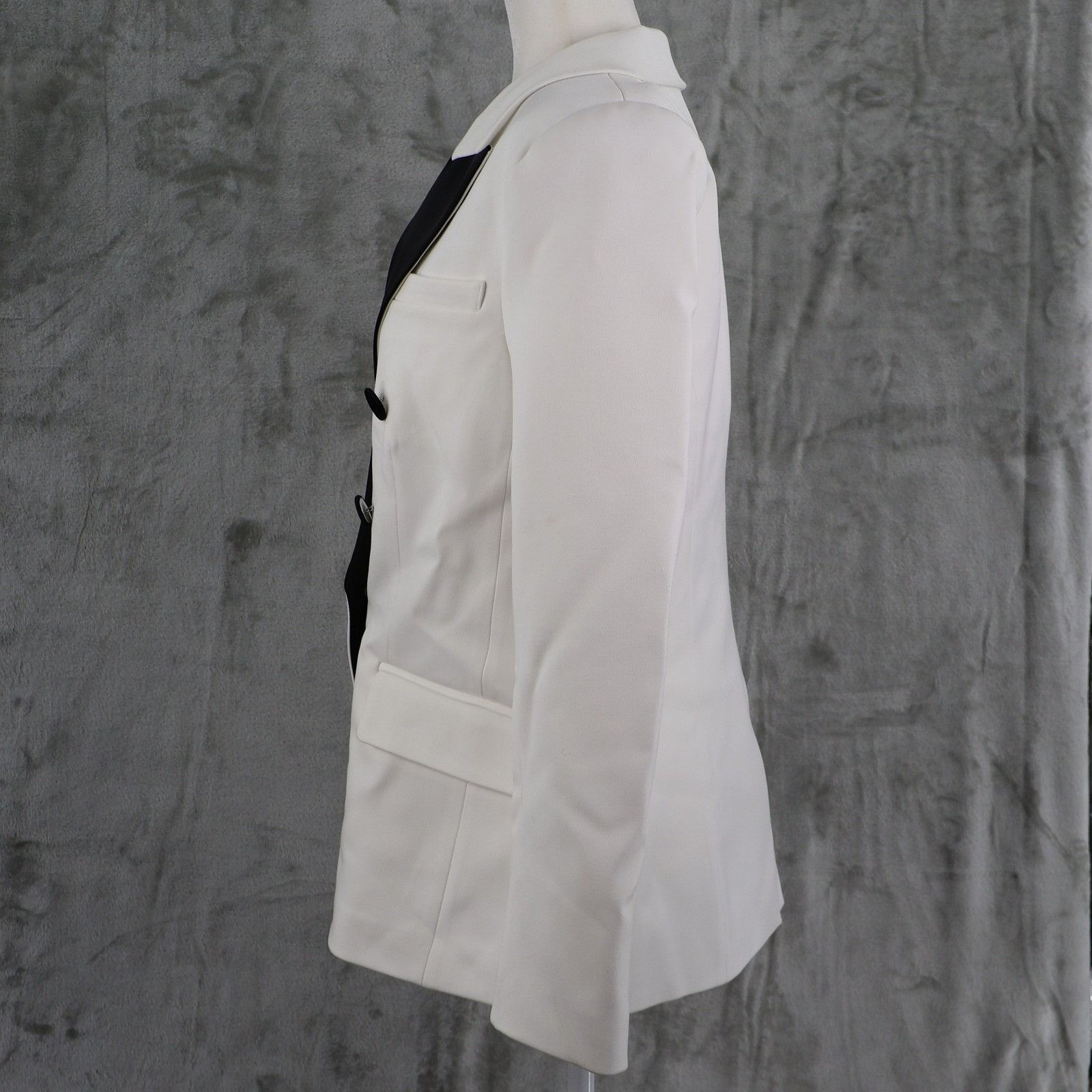 L'AGENCE L'AGENCE Double Breasted Blazer Women 6 White Black Tuxedo Size M / US 6-8 / IT 42-44 - 9 Thumbnail