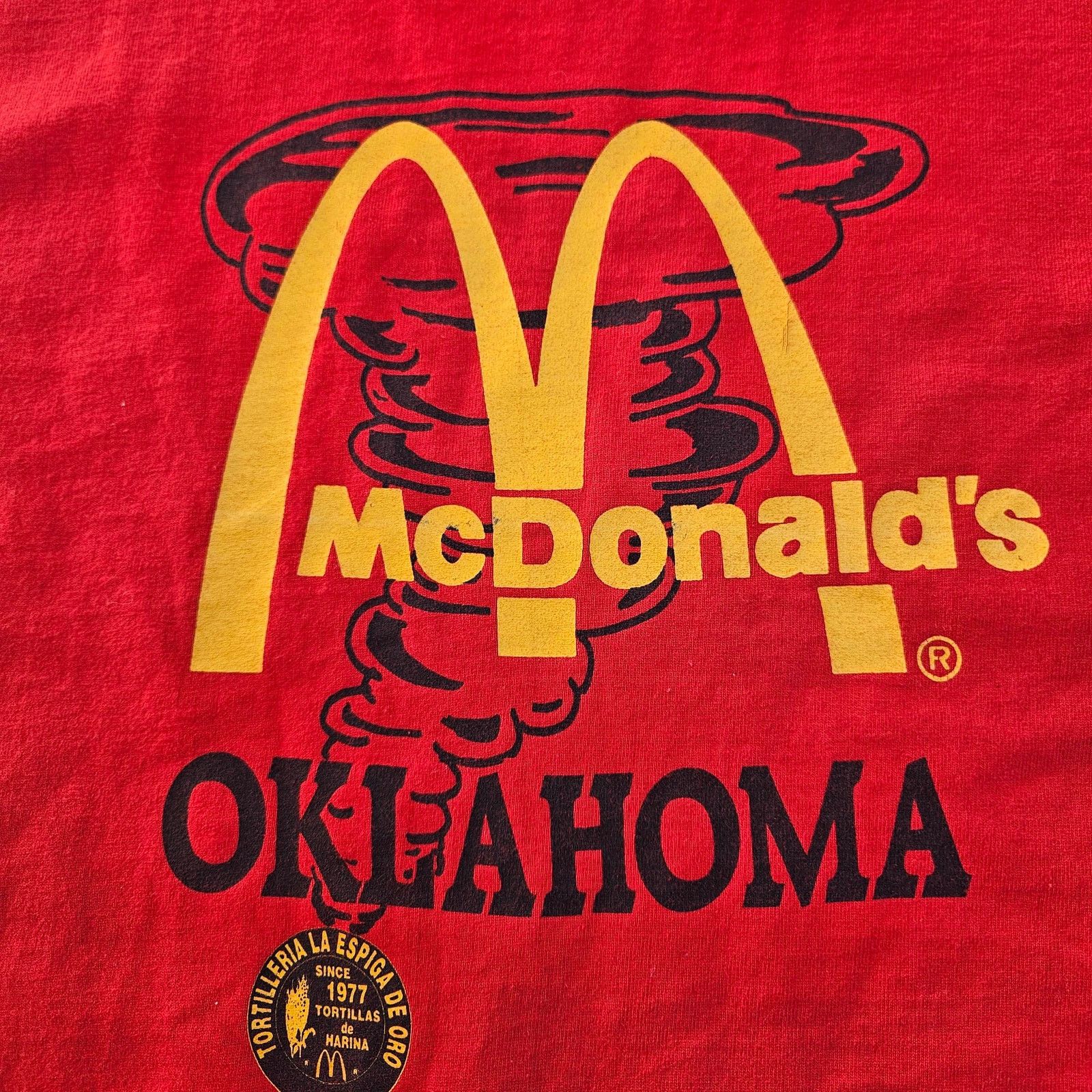 Fruit Of The Loom Vintage 90's Mc Donald's Oklahoma Tee Size XL Size US XL / EU 56 / 4 - 2 Thumbnail
