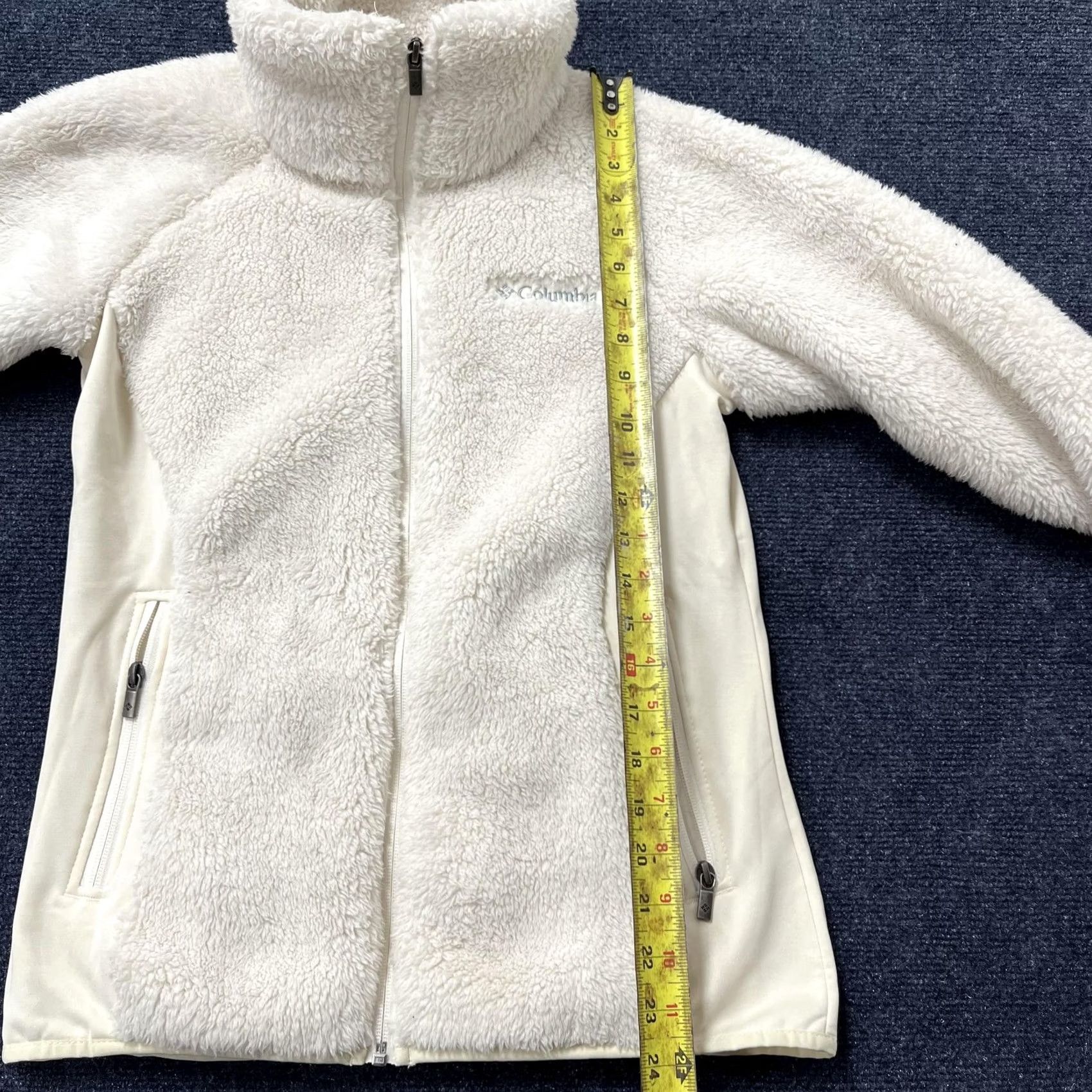 Vintage Columbia Jacket Womens Small White Sherpa Fleece Full Zip Stand Collar Cozy Size S / US 4 / IT 40 - 5 Thumbnail