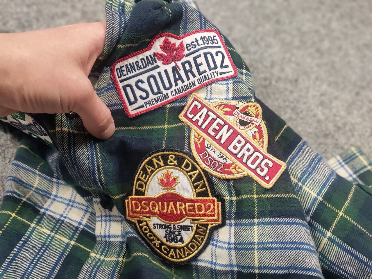 Dsquared2 Dsquared2 Design Green Logo Check Flannel Long sleeve Shirt Size US S / EU 44-46 / 1 - 11 Thumbnail