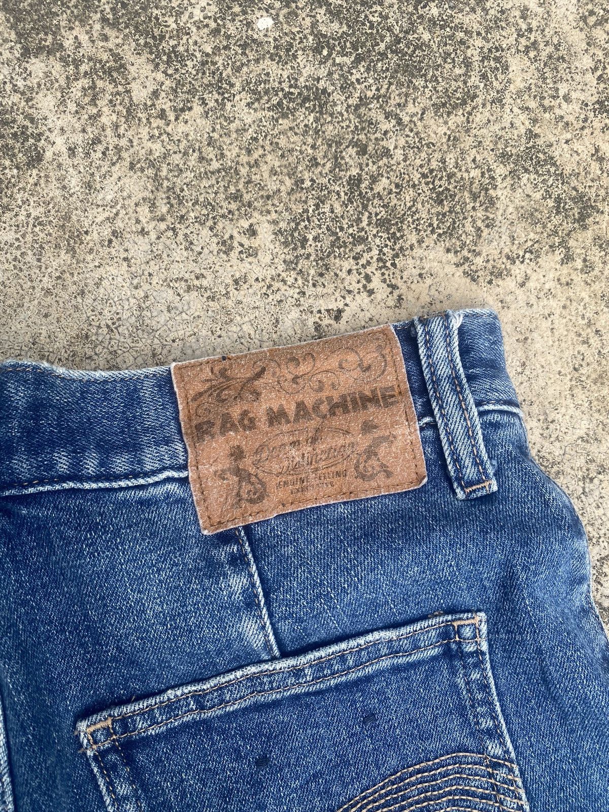 Japanese Brand Flare Jeans Rag Machine Bust Pant Bootcut Size US 27 - 23 Thumbnail