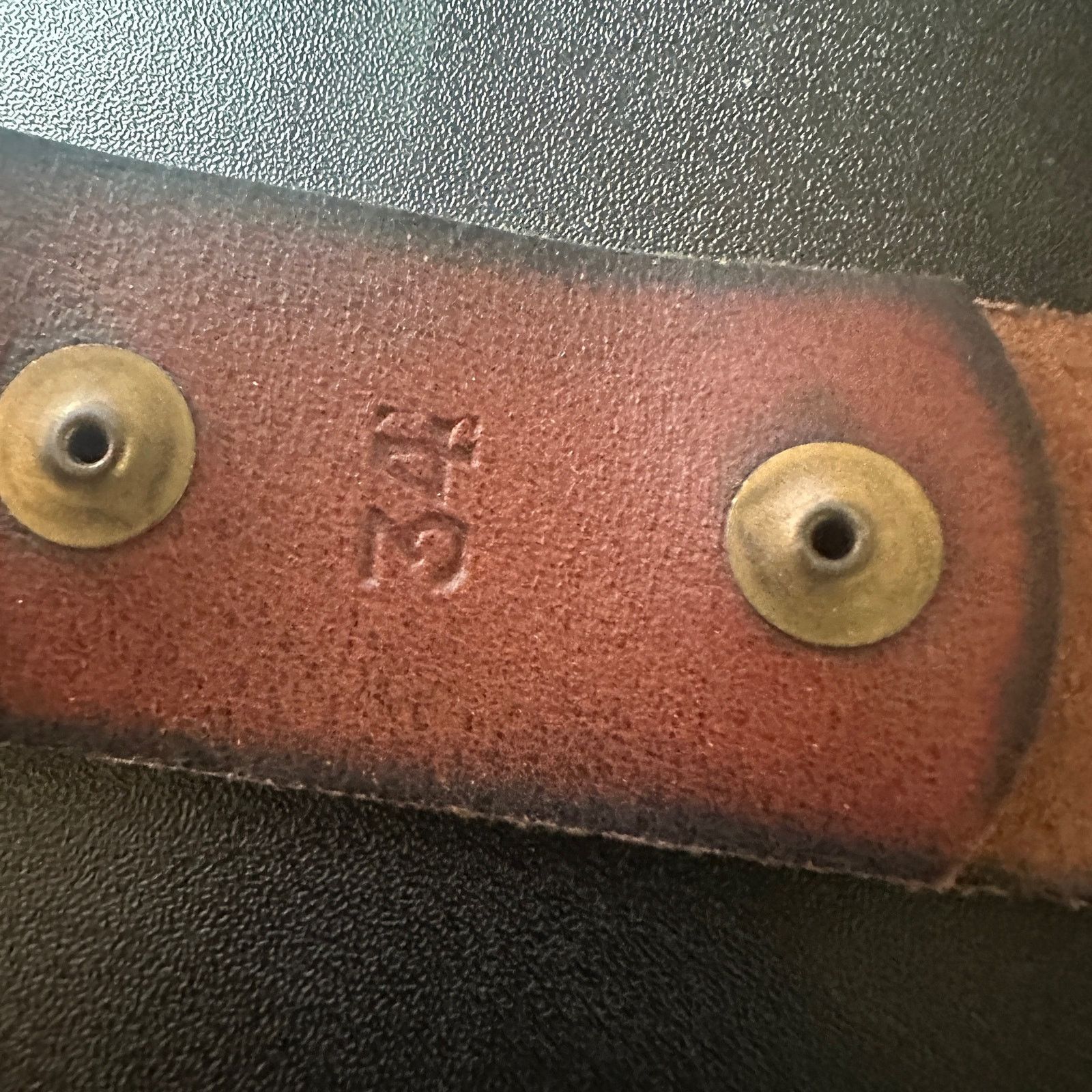 Vintage Brown Genuine Leather Belt Strap Width 1.5 inches Size 34 Size ONE SIZE - 5 Thumbnail