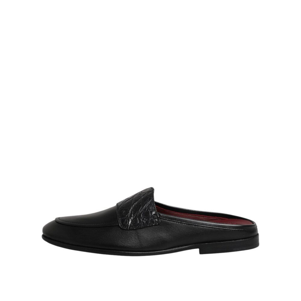 Dolce & Gabbana Dolce & Gabbana Black Calfskin Leather Slip On Loafers Shoes Size US 7 / EU 40 - 6 Thumbnail