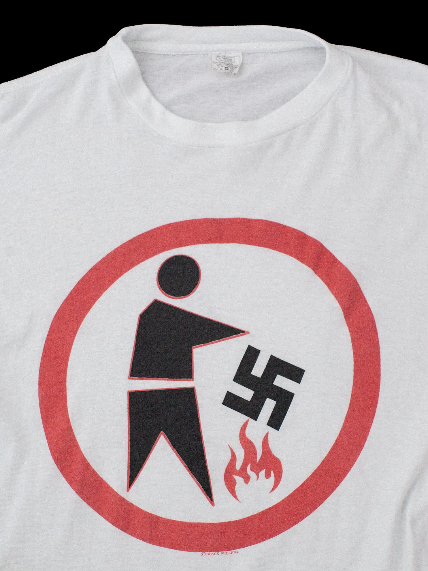 Rap Tees Vintage 90s Black Sheep "Anti Nazi" Rap Political T-Shirt Size US XL / EU 56 / 4 - 2 Thumbnail