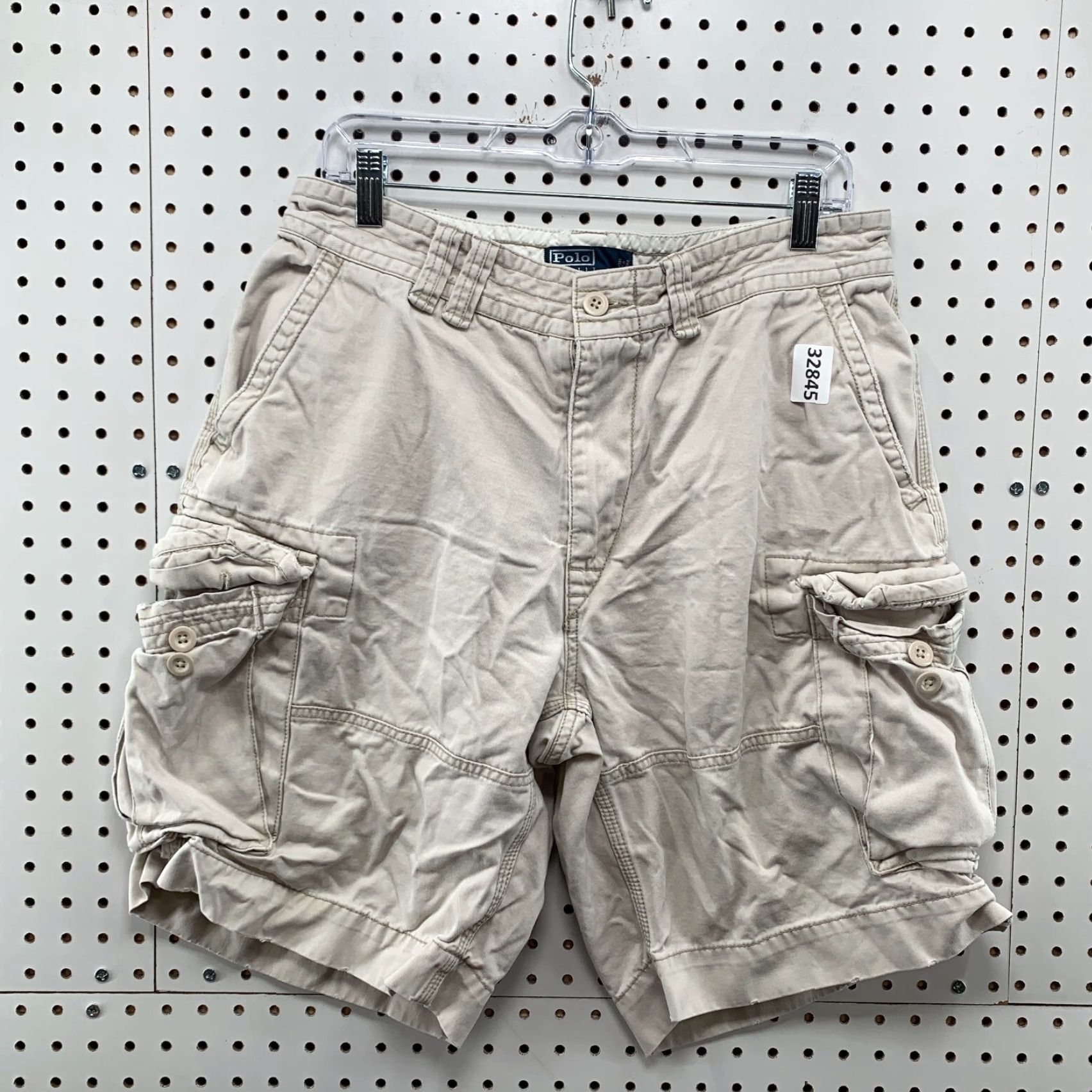 Polo Ralph Lauren VINTAGE Polo Ralph Lauren Cargo Shorts Mens 32 Ivory Utility Pocket Size US XS / EU 42 / 0 - 6 Thumbnail