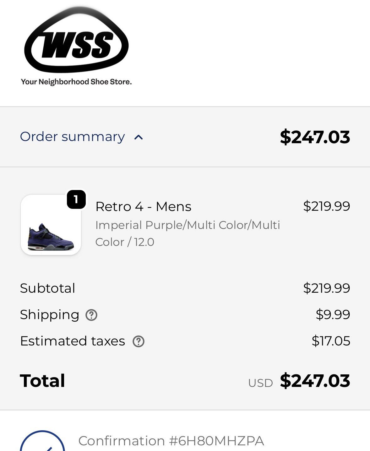 Jordan Brand Nike Air Jordan 4 Retro Imperial Purple Lakers 2026 Size 12 Size US 12 / EU 45 - 7 Thumbnail