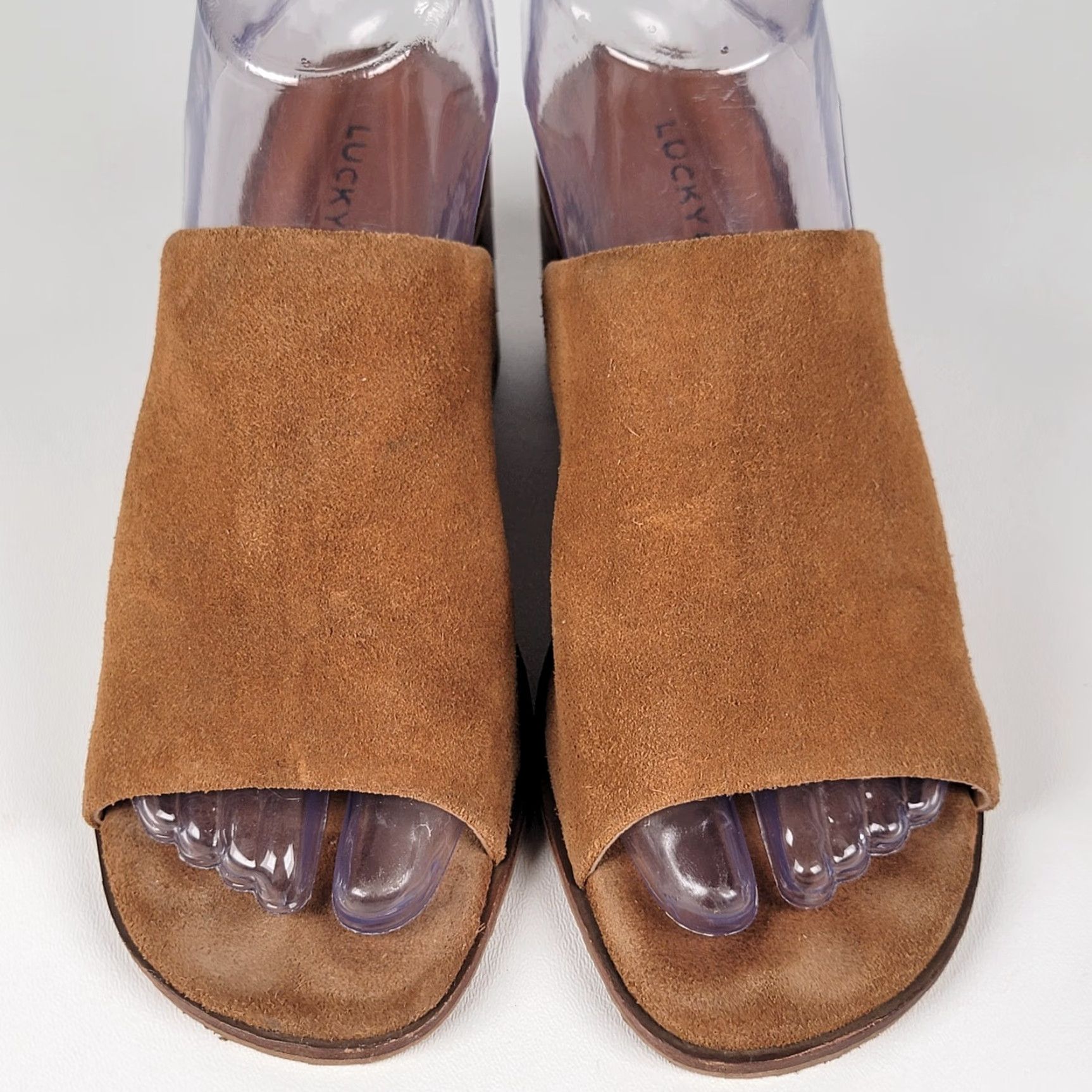 Lucky Brand Lucky Brand Sayvan Topanga Verona Suede Heeled Mules Women Size 6 M Brown Slip On Slide Size US 6 / IT 36 - 2 Thumbnail