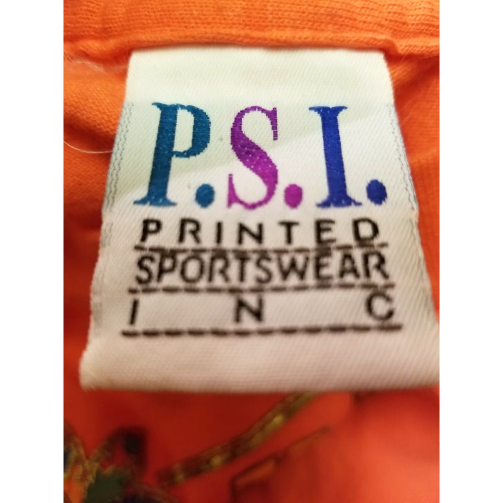Vintage VINTAGE PSI T-Shirt Men L Orange 90s Beach Travel Short Sleeve Crew Neck Graphic Print Size US L / EU 52-54 / 3 - 4 Thumbnail