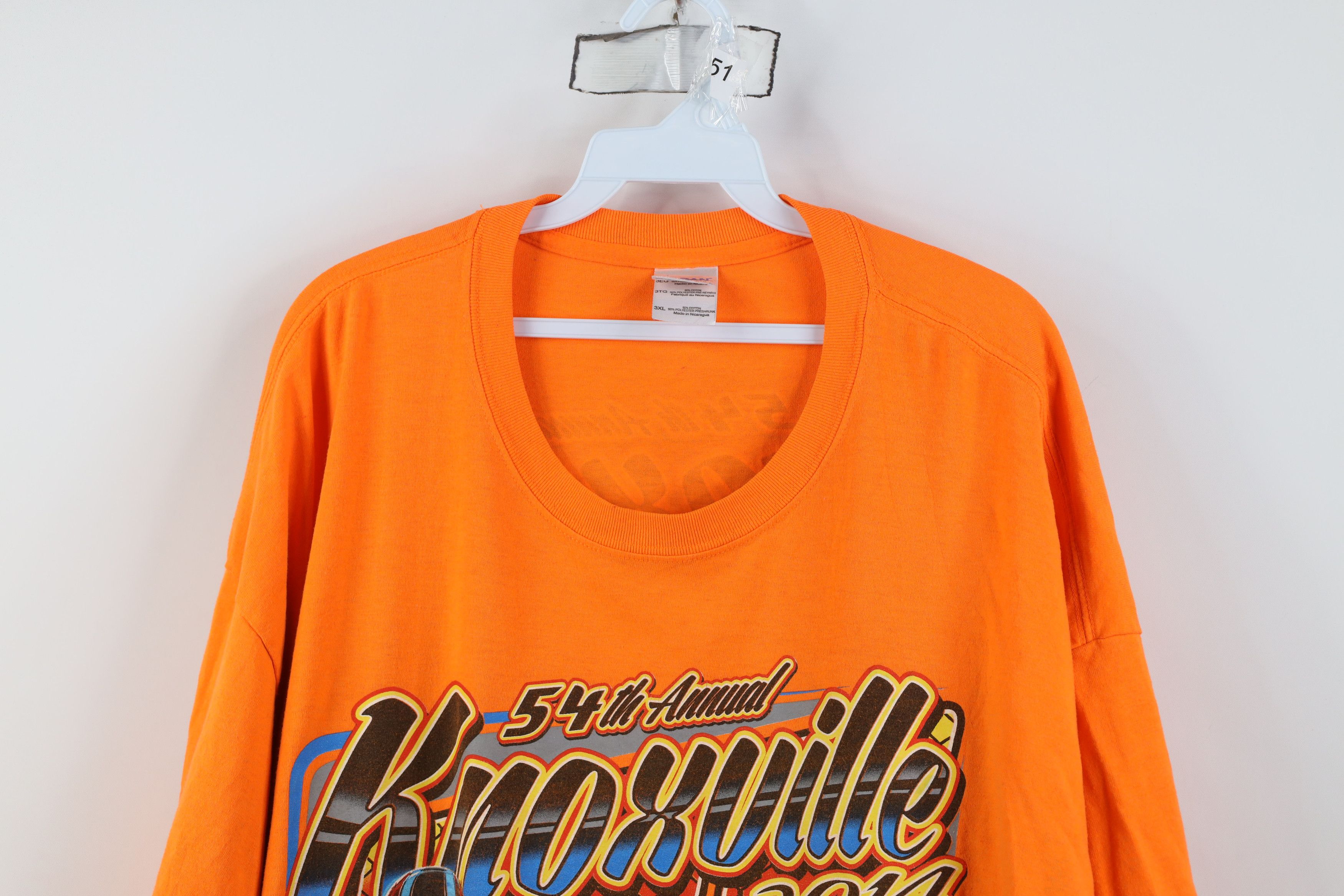Vintage Vintage Y2K Knoxville Iowa Outlaw Car Racing T-Shirt Orange Size US XXL / EU 58 / 5 - 2 Thumbnail