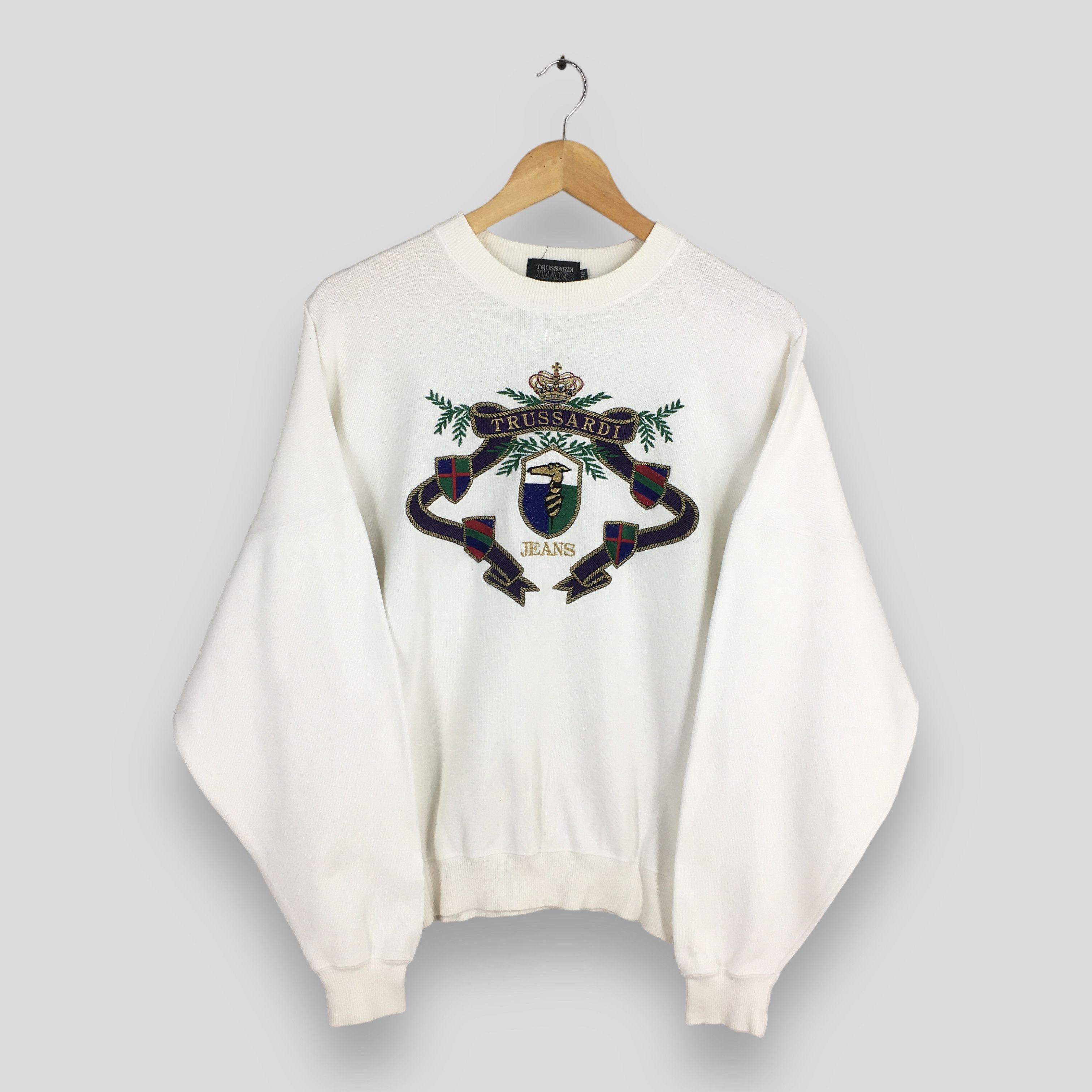 Trussardi Vintage Trussardi Jeans Italy Designer Sweatshirt XLarge Size US XL / EU 56 / 4 - 1 Thumbnail