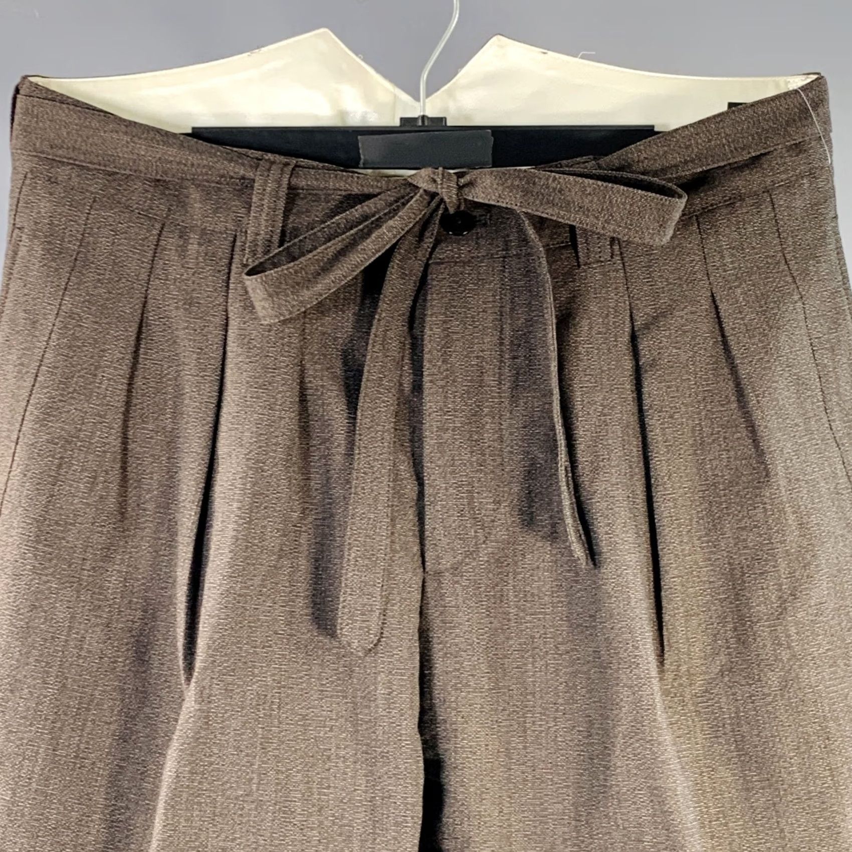 Visvim VISVIM Hakama Pants Brown Wool Linen M Pleated Belted Dress Mens Size US 31 - 2 Thumbnail