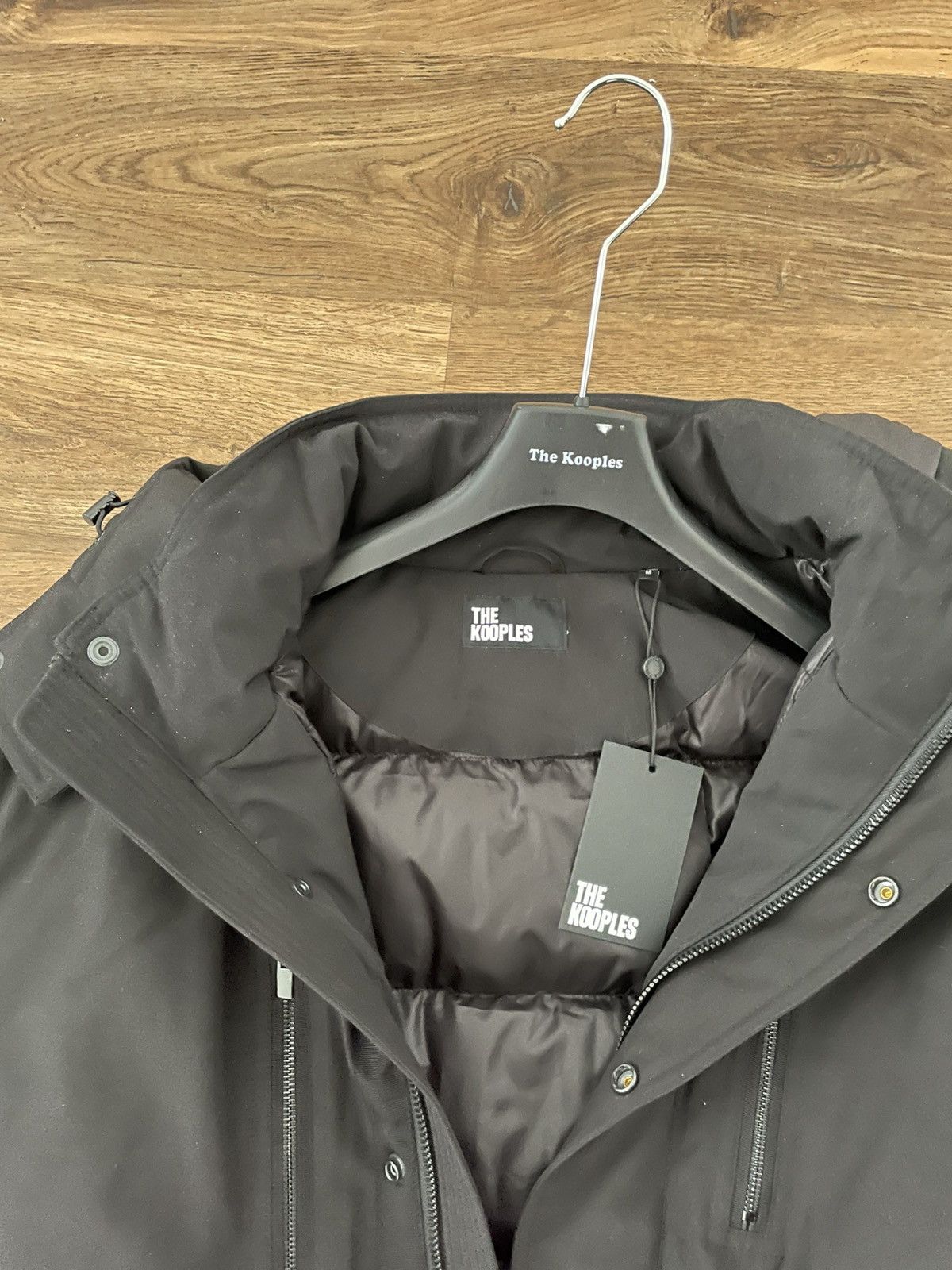 The Kooples Black Hooded Parka - The Kooples Size US M / EU 48-50 / 2 - 12 Thumbnail