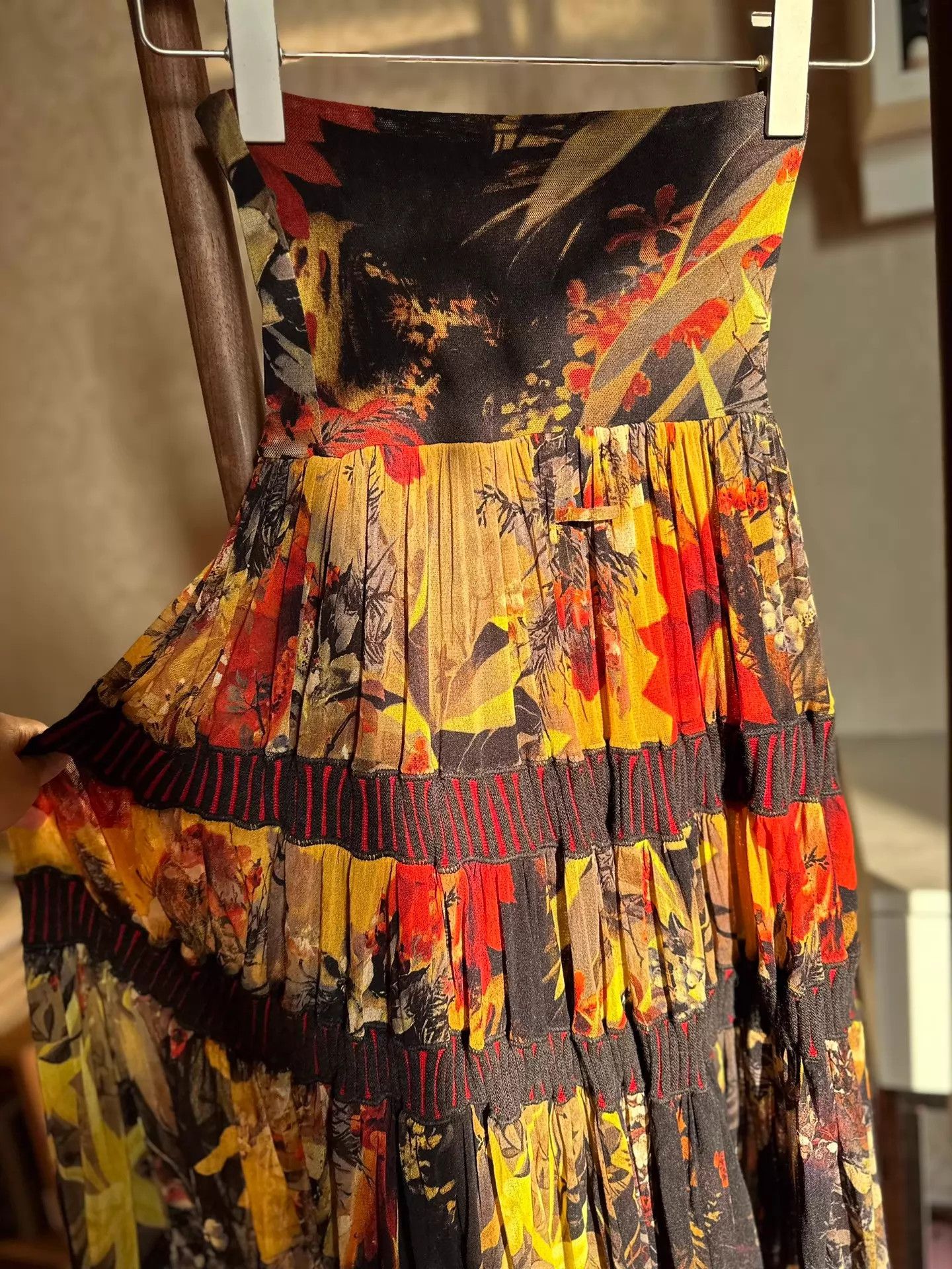 Jean Paul Gaultier JPG Strapless Long Harvest Fruit & Flower Print Dress S Size S / US 4 / IT 40 - 7 Thumbnail