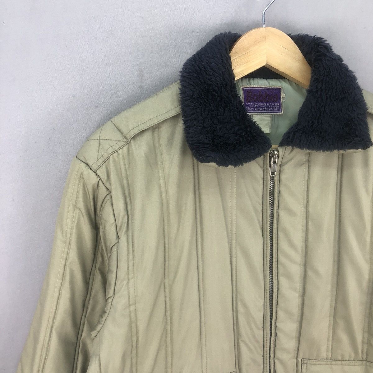 Japanese Brand Vintage 80’s Bobbio Bomber Flight Jacket Size US M / EU 48-50 / 2 - 2 Thumbnail