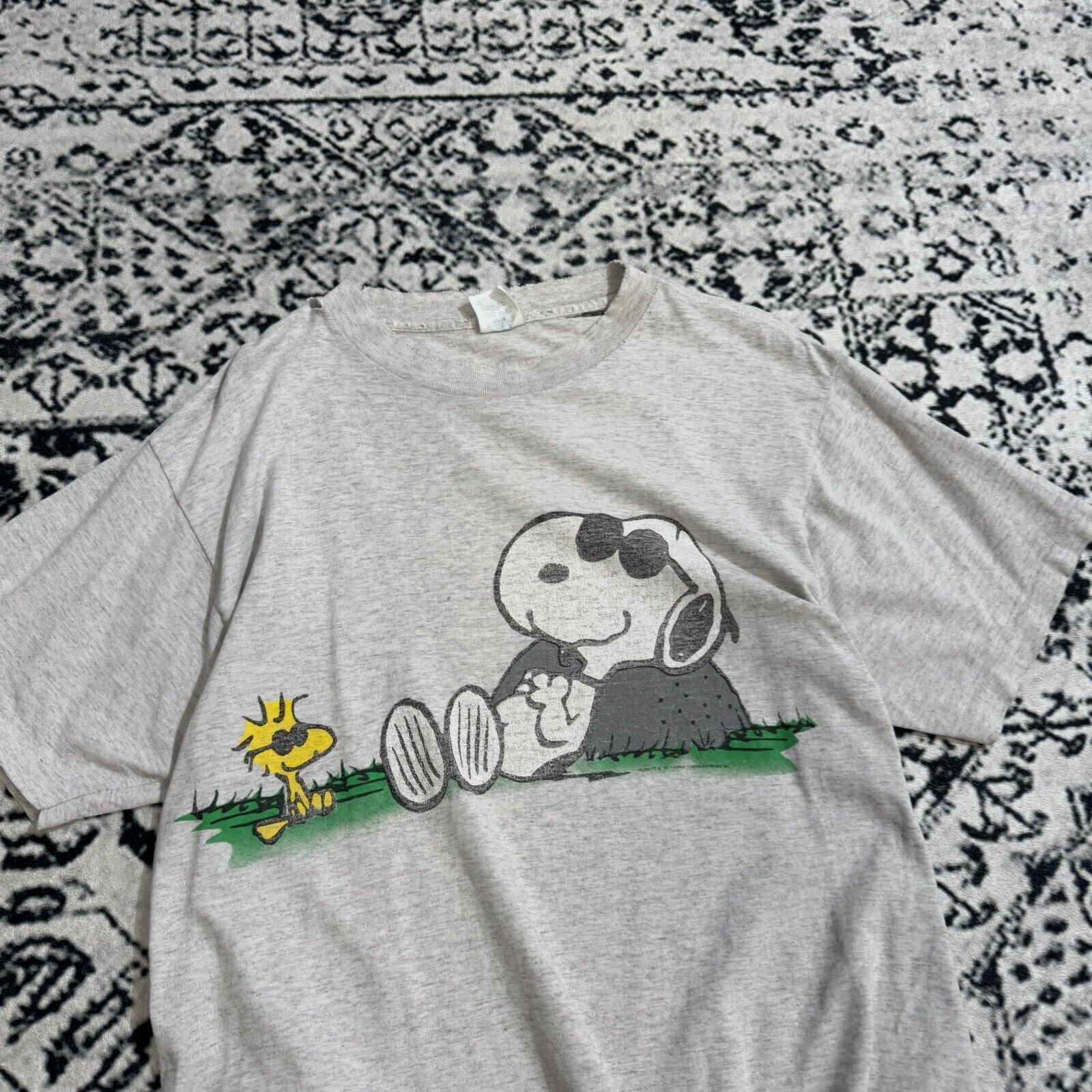 Vintage Gray Cotton T-Shirt Size L Snoopy 1971 Fashion Collectibl Size US L / EU 52-54 / 3 - 4 Thumbnail
